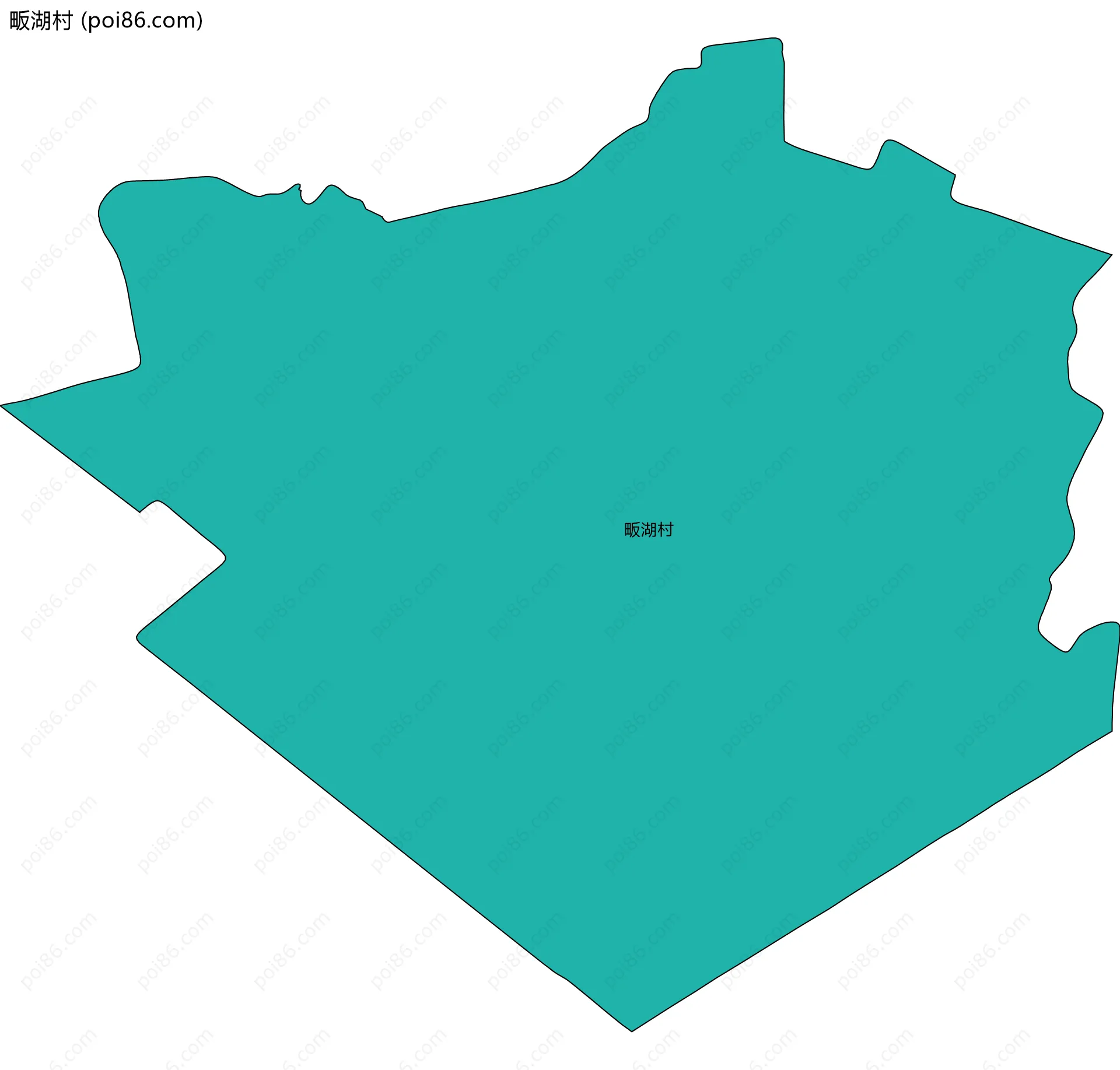 畈湖村边界地图