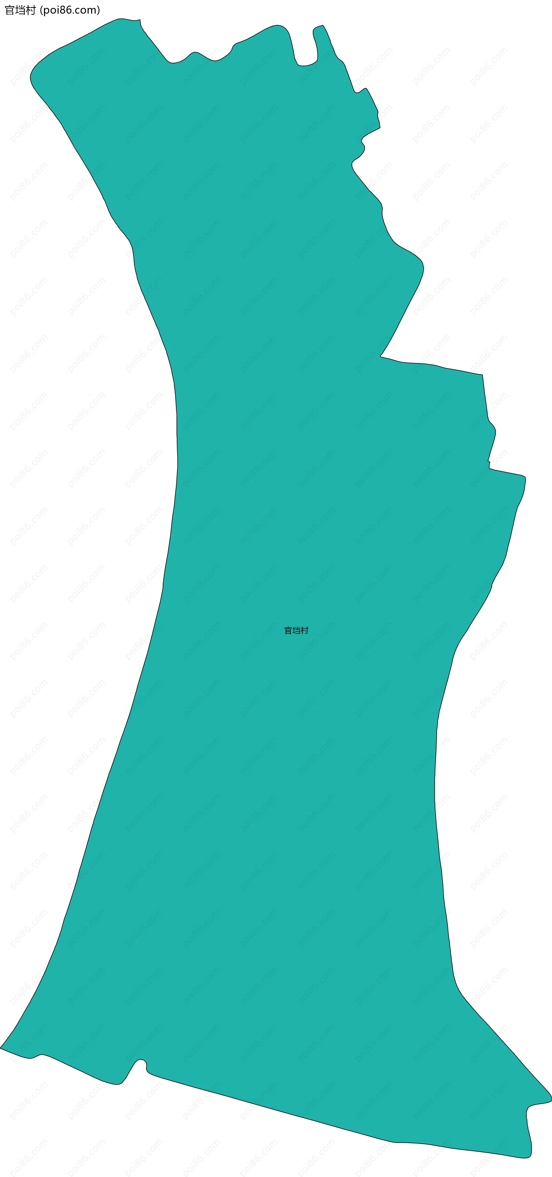 官垱村边界地图