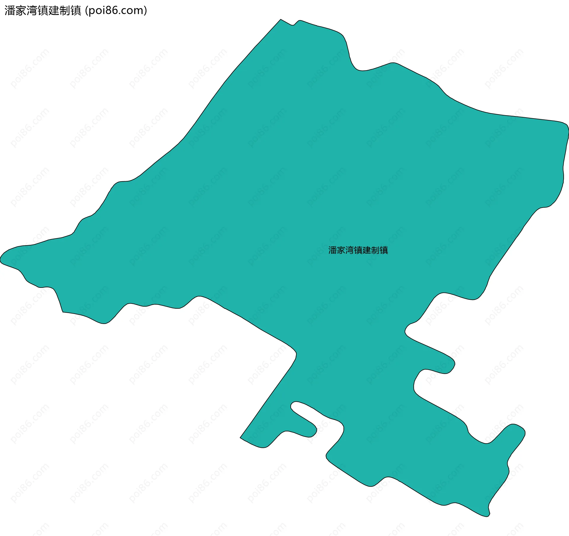 潘家湾镇建制镇边界地图