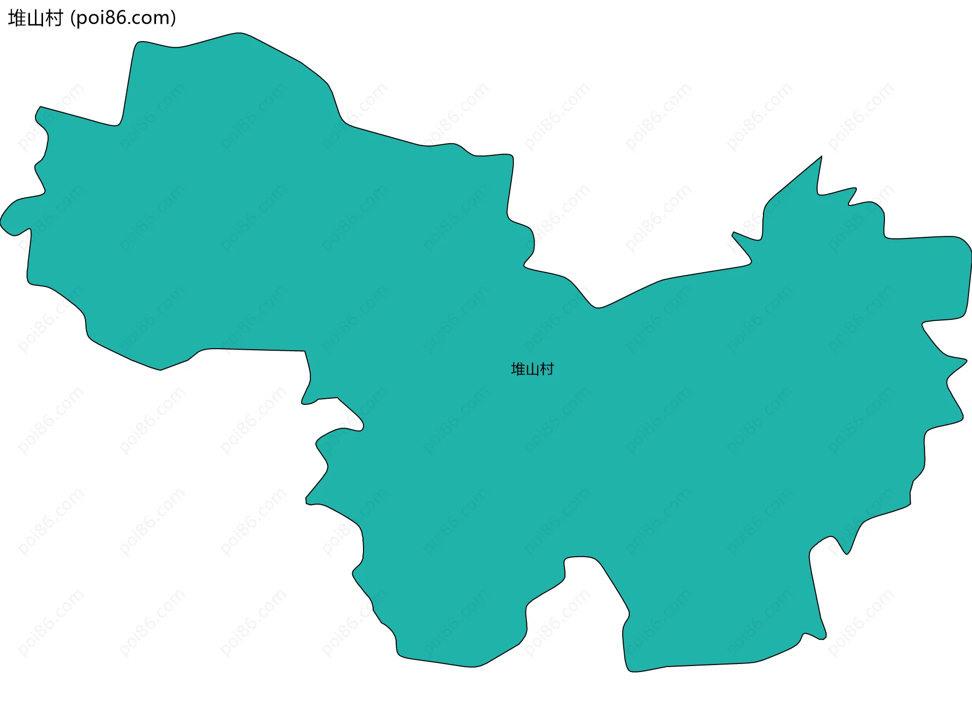 堆山村边界地图