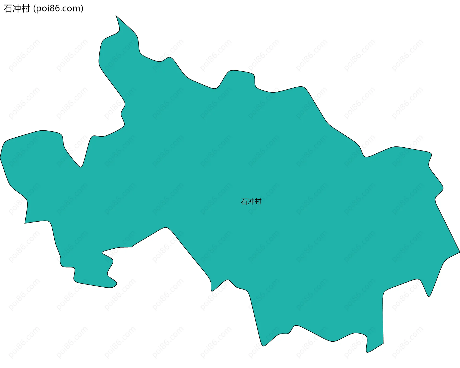 石冲村边界地图