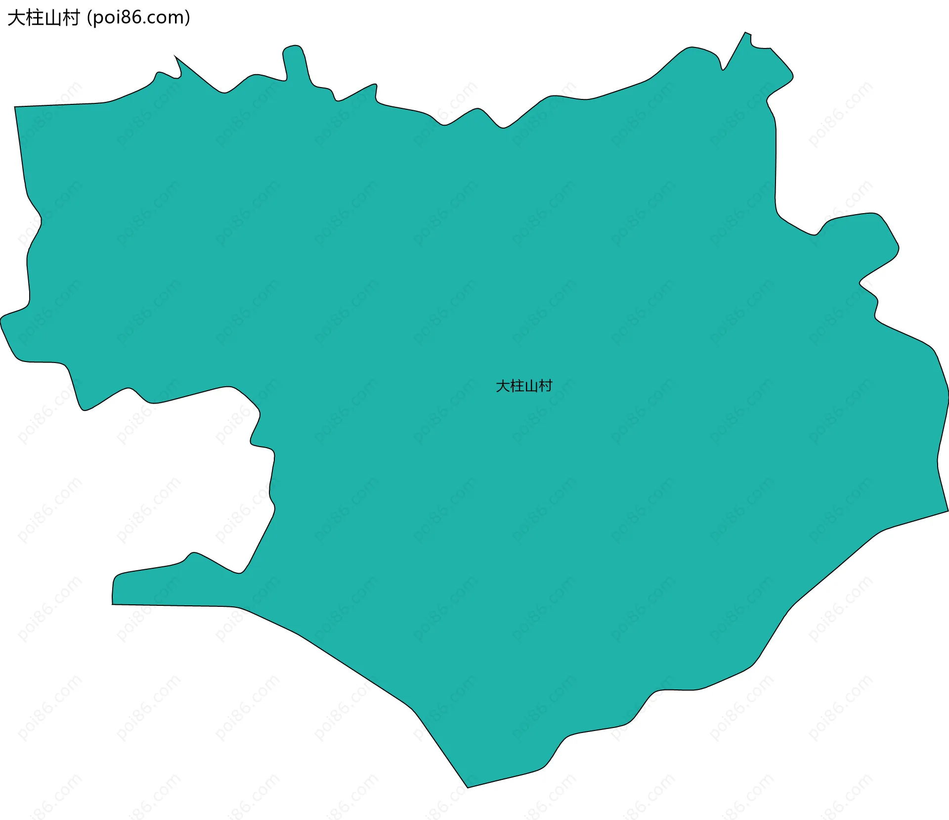 大柱山村边界地图