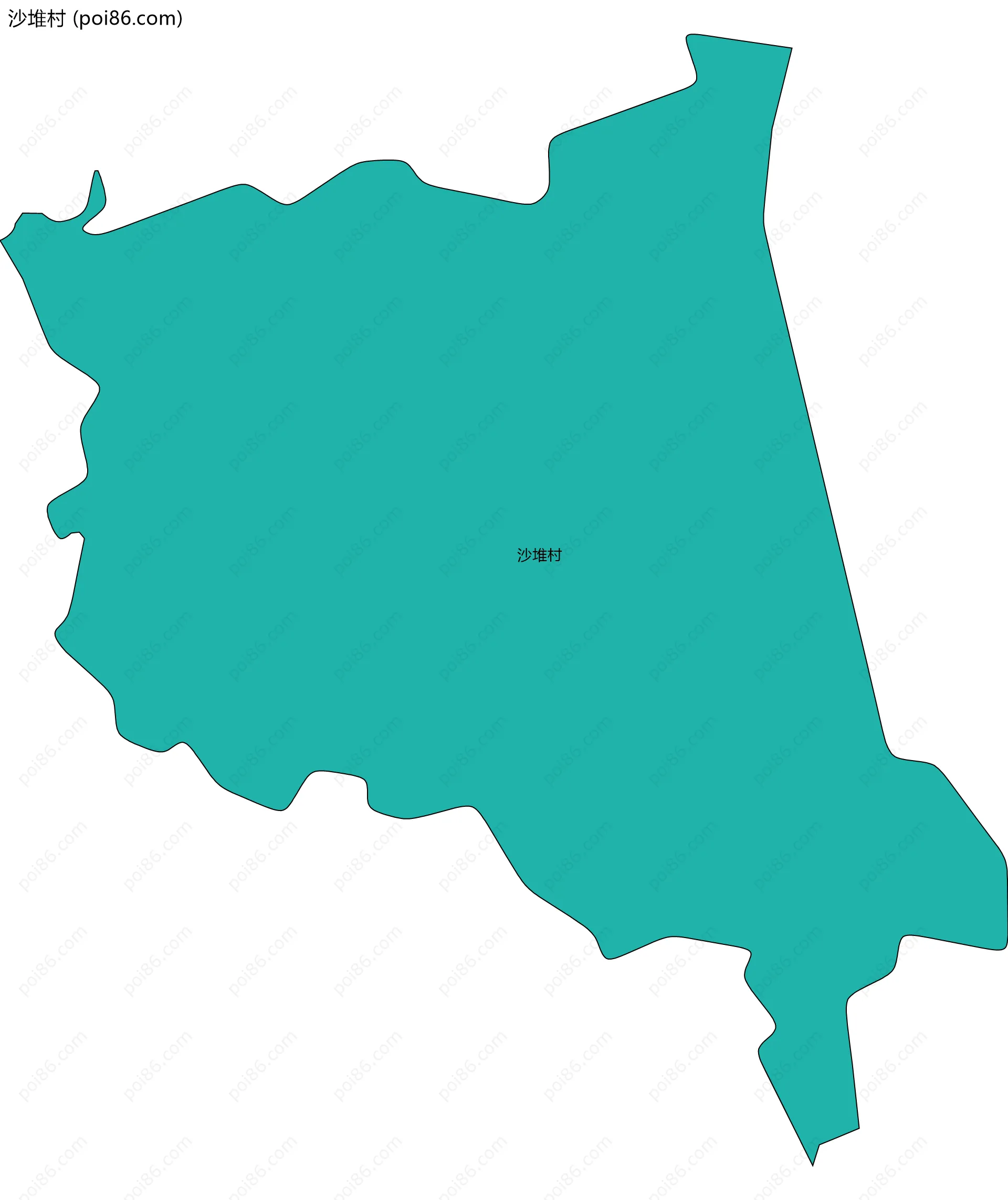 沙堆村边界地图