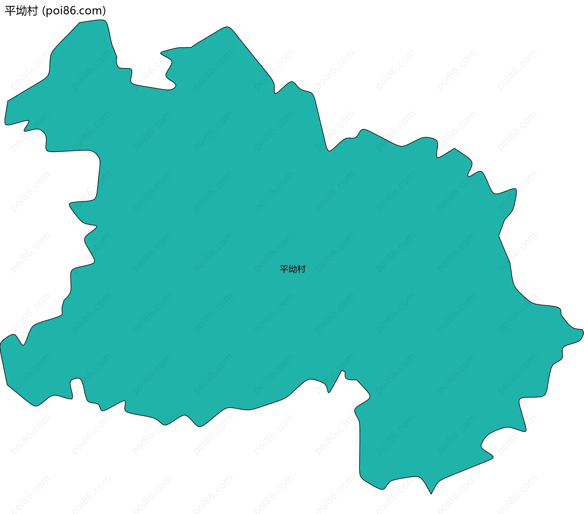 平坳村边界地图
