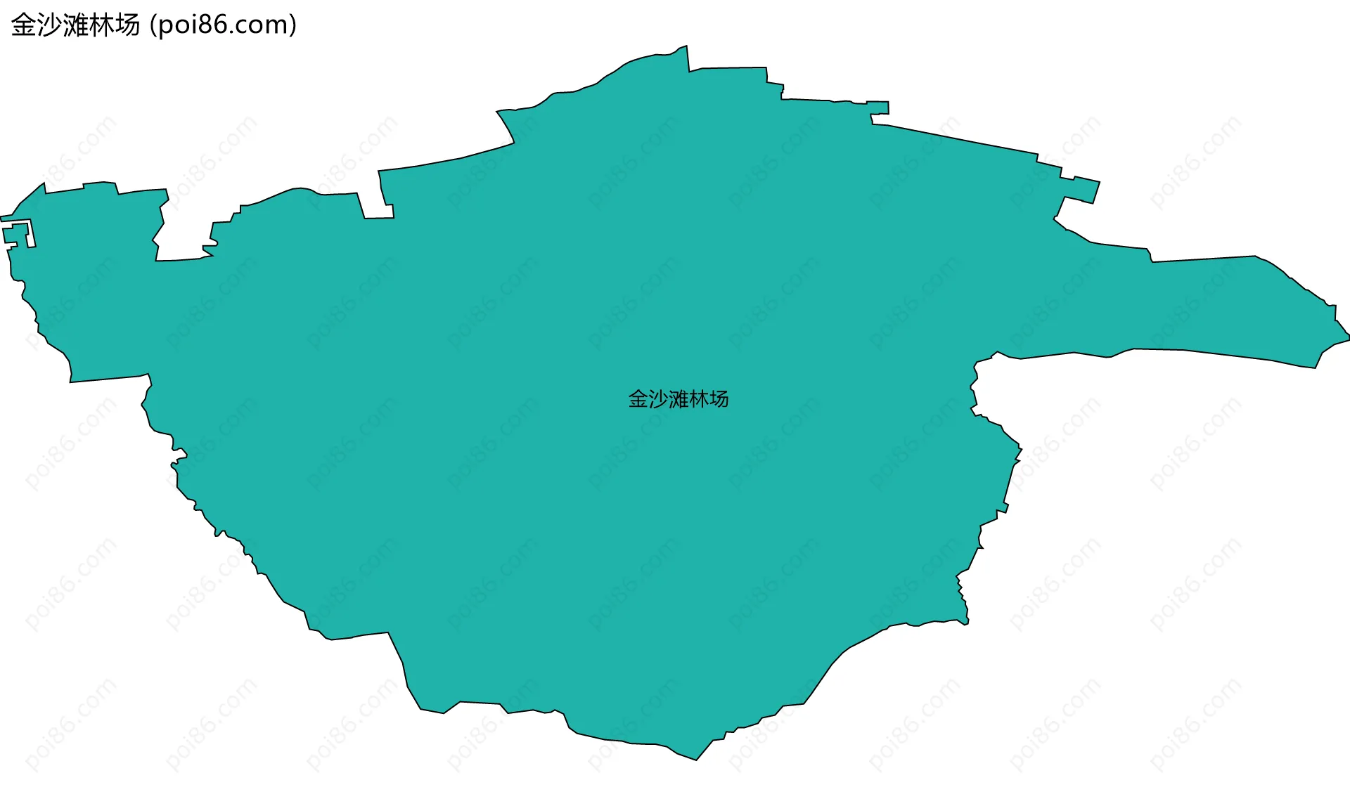 金沙滩林场边界地图