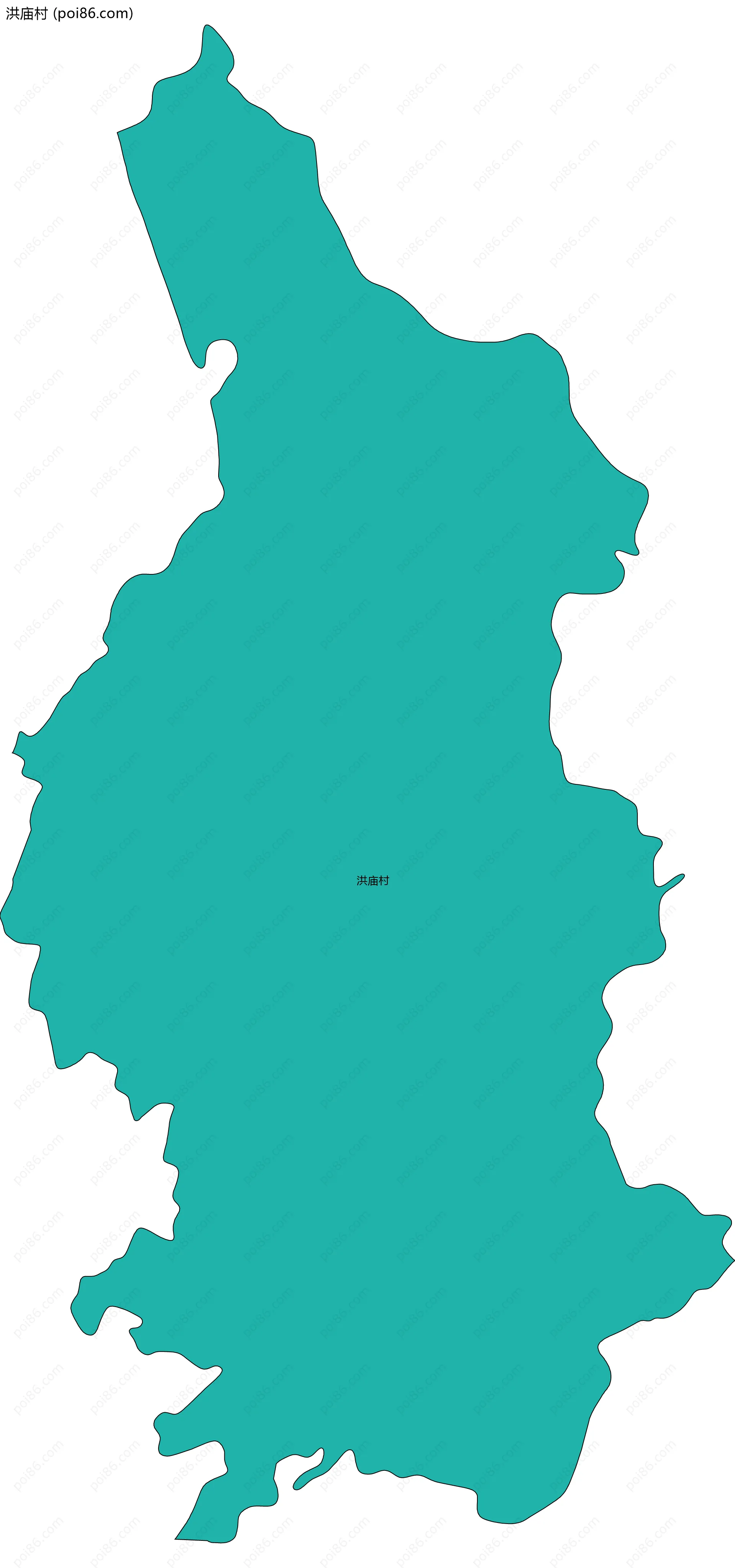 洪庙村边界地图