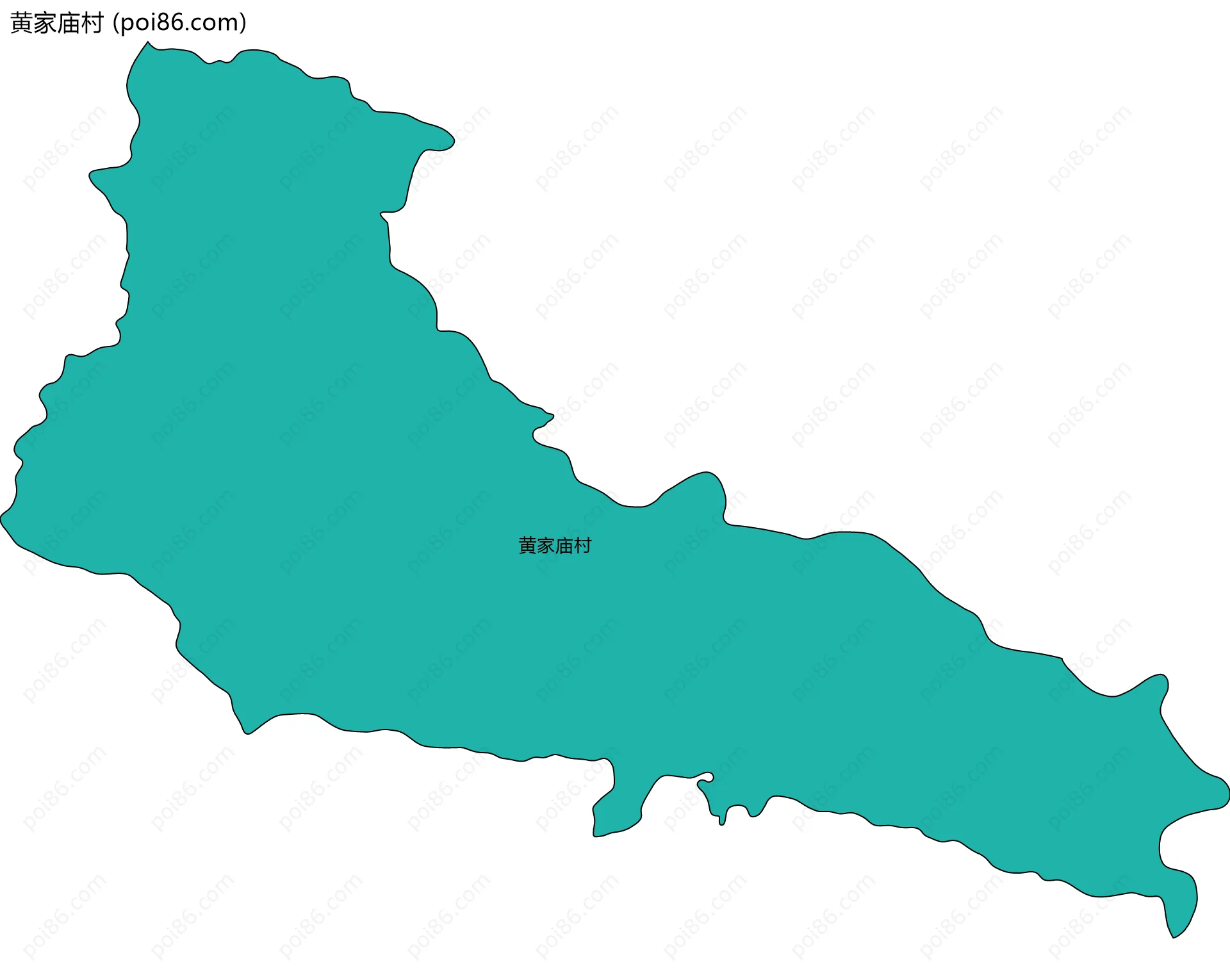 黄家庙村边界地图