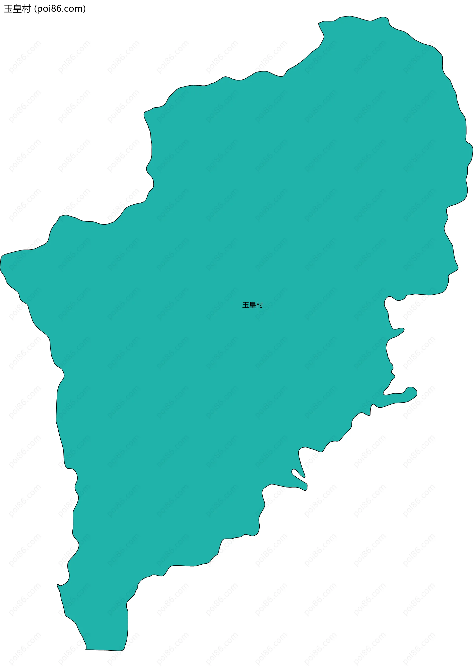 玉皇村边界地图