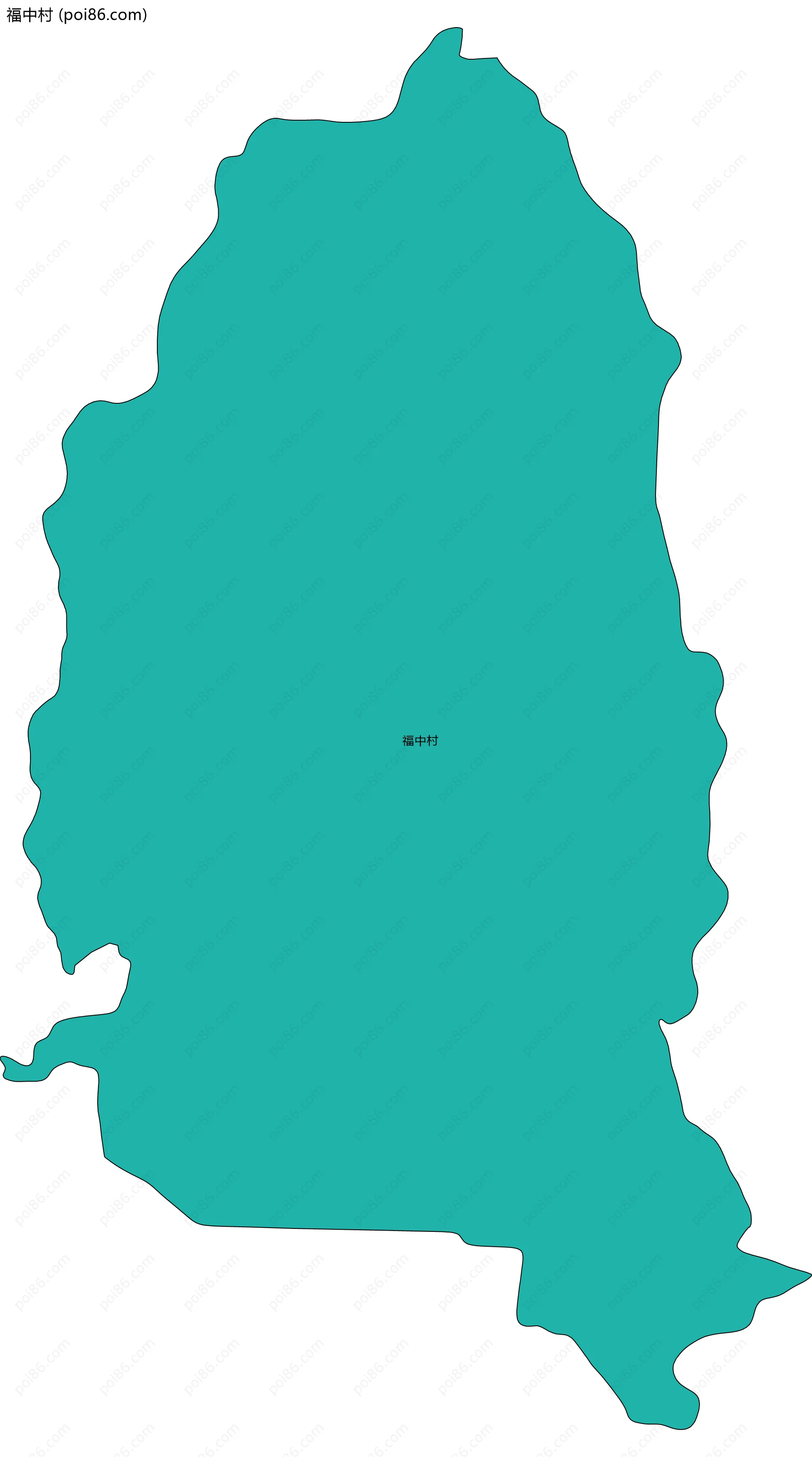 福中村边界地图