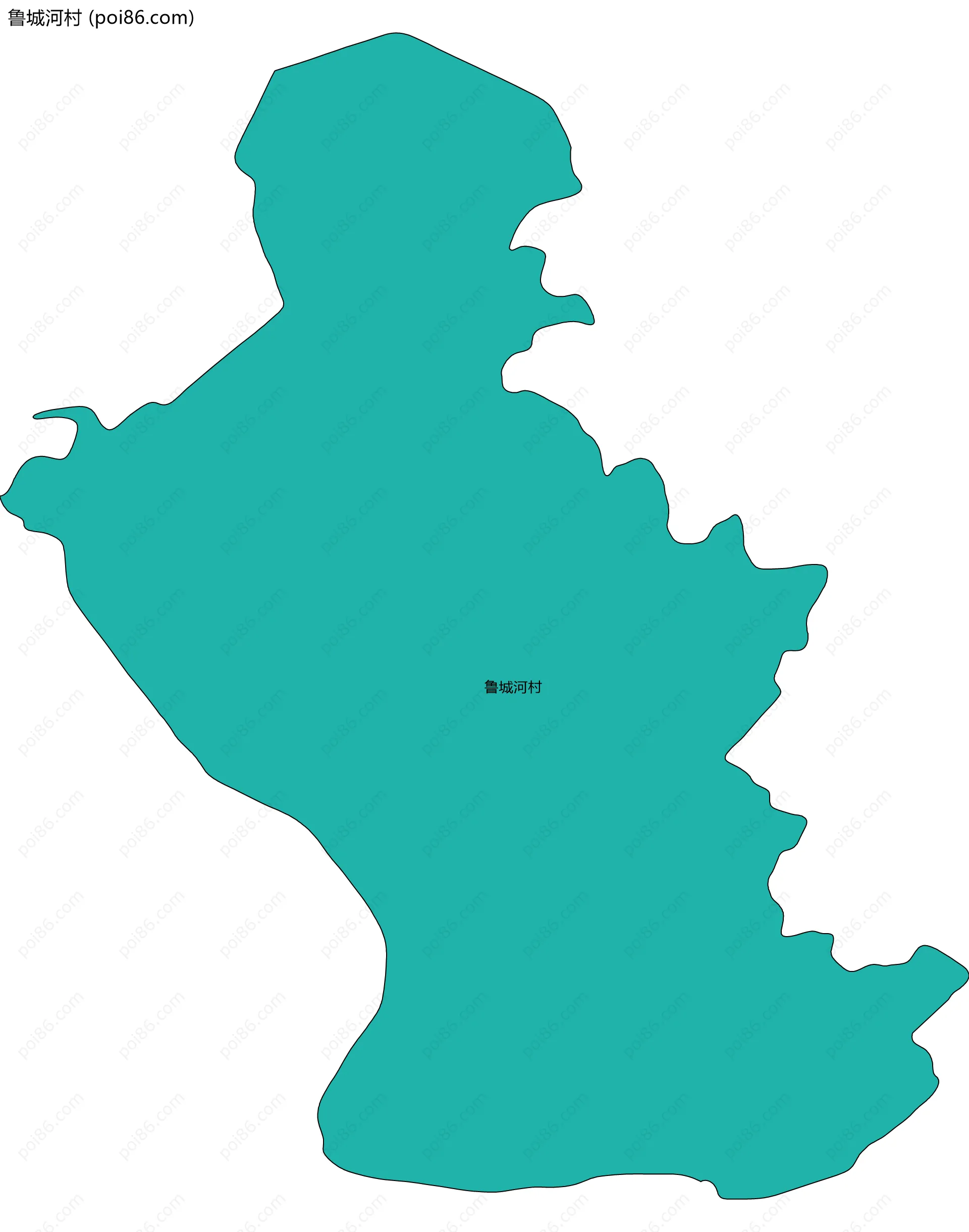 鲁城河村边界地图