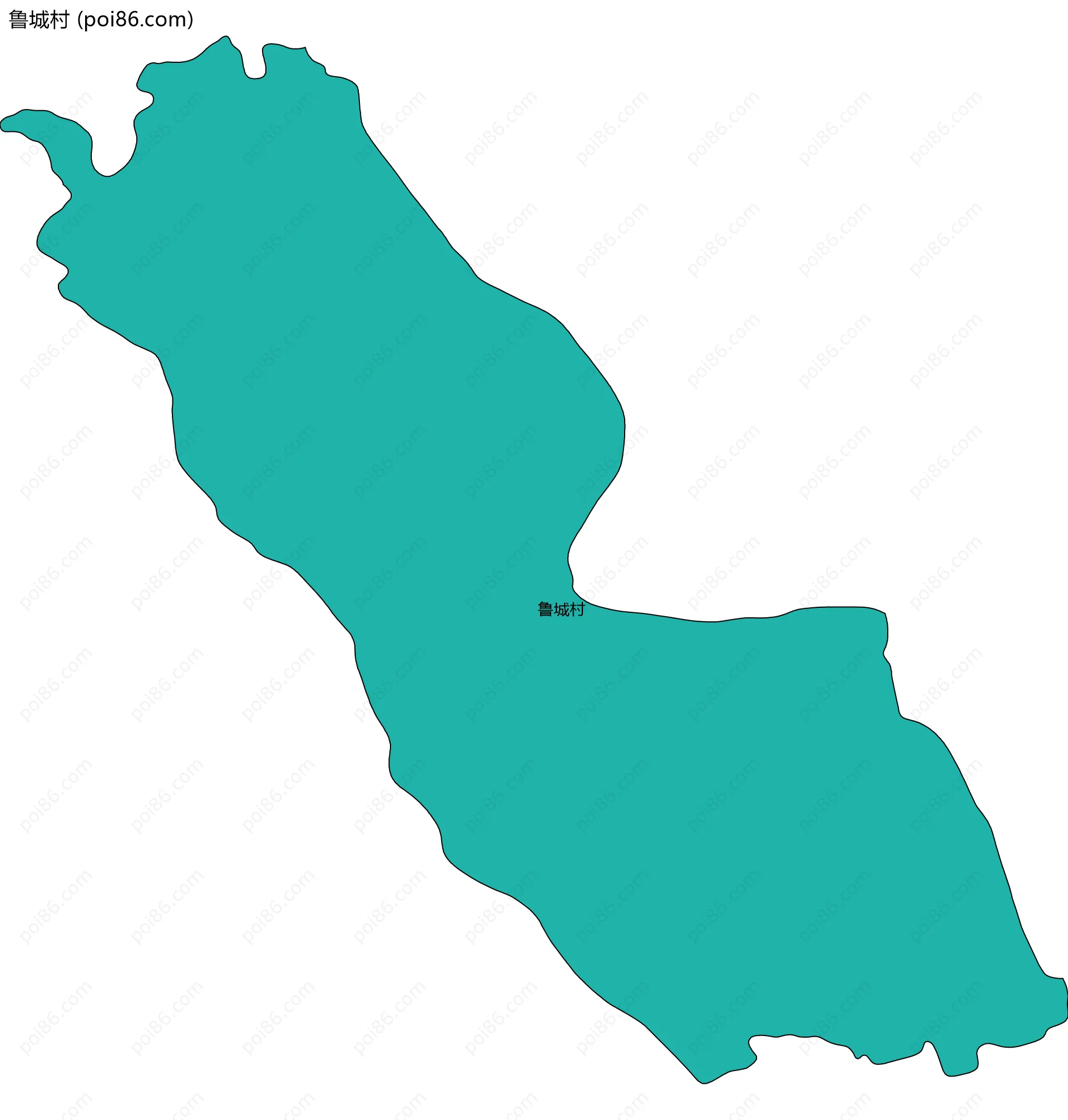 鲁城村边界地图