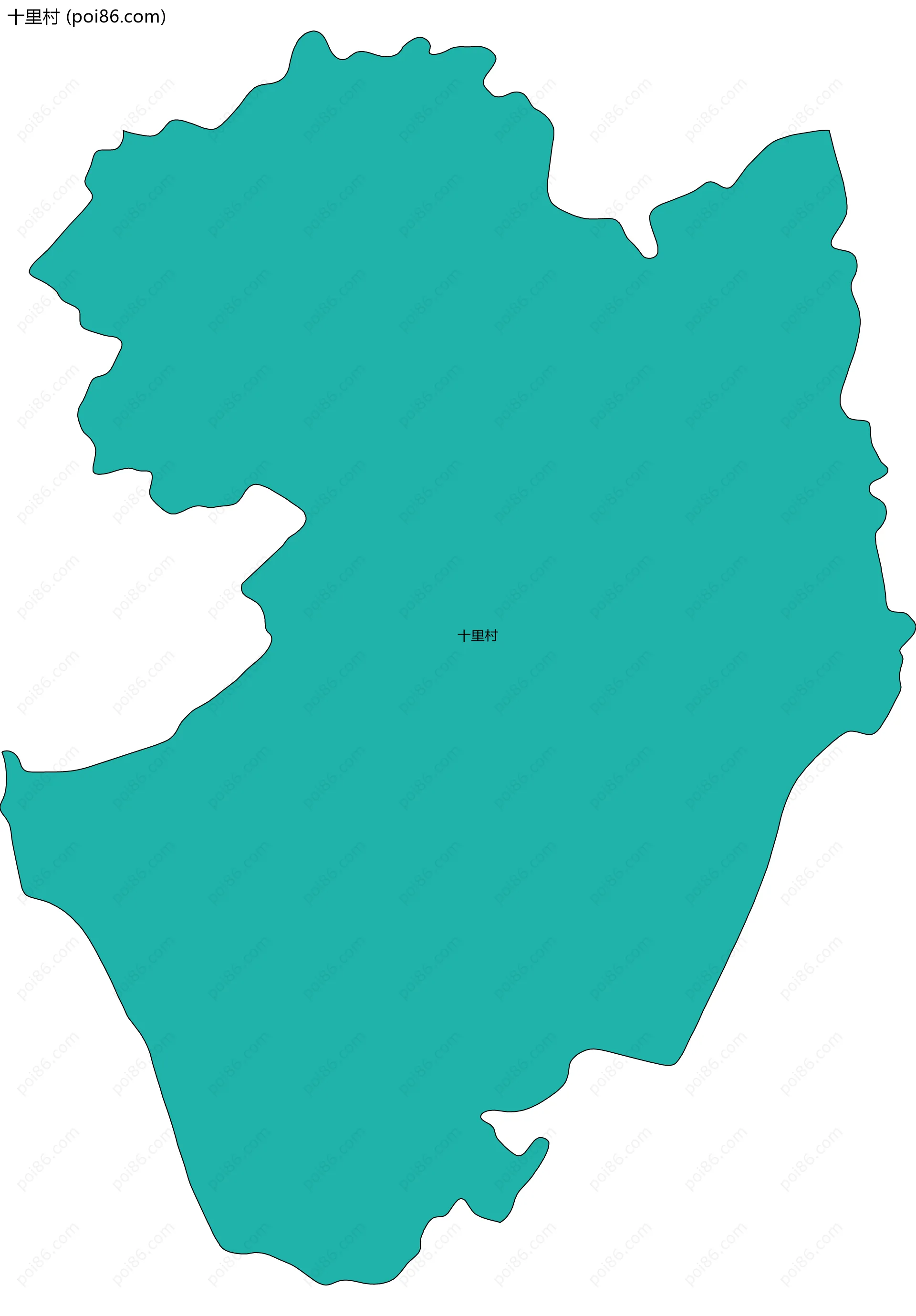 十里村边界地图