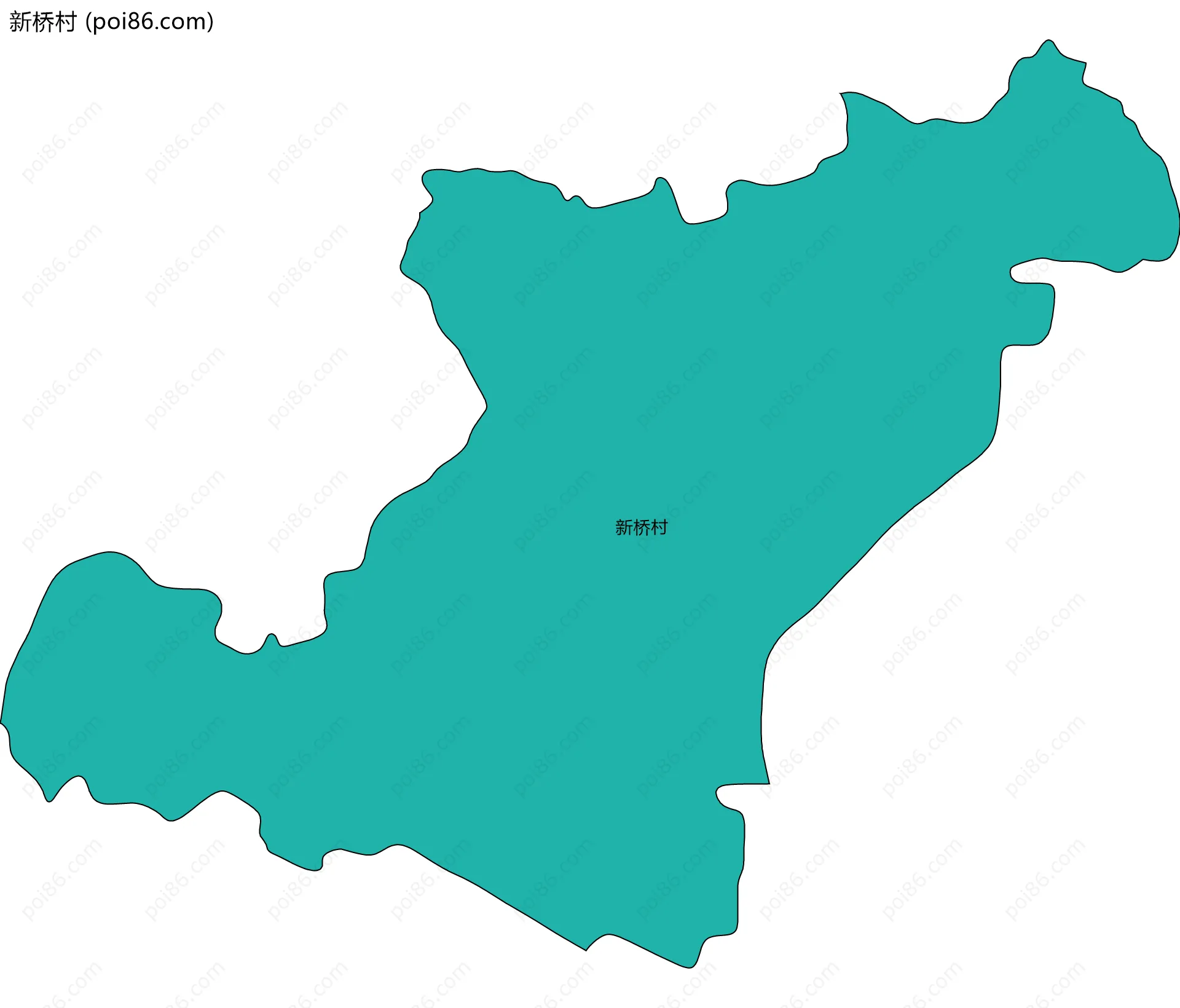 新桥村边界地图