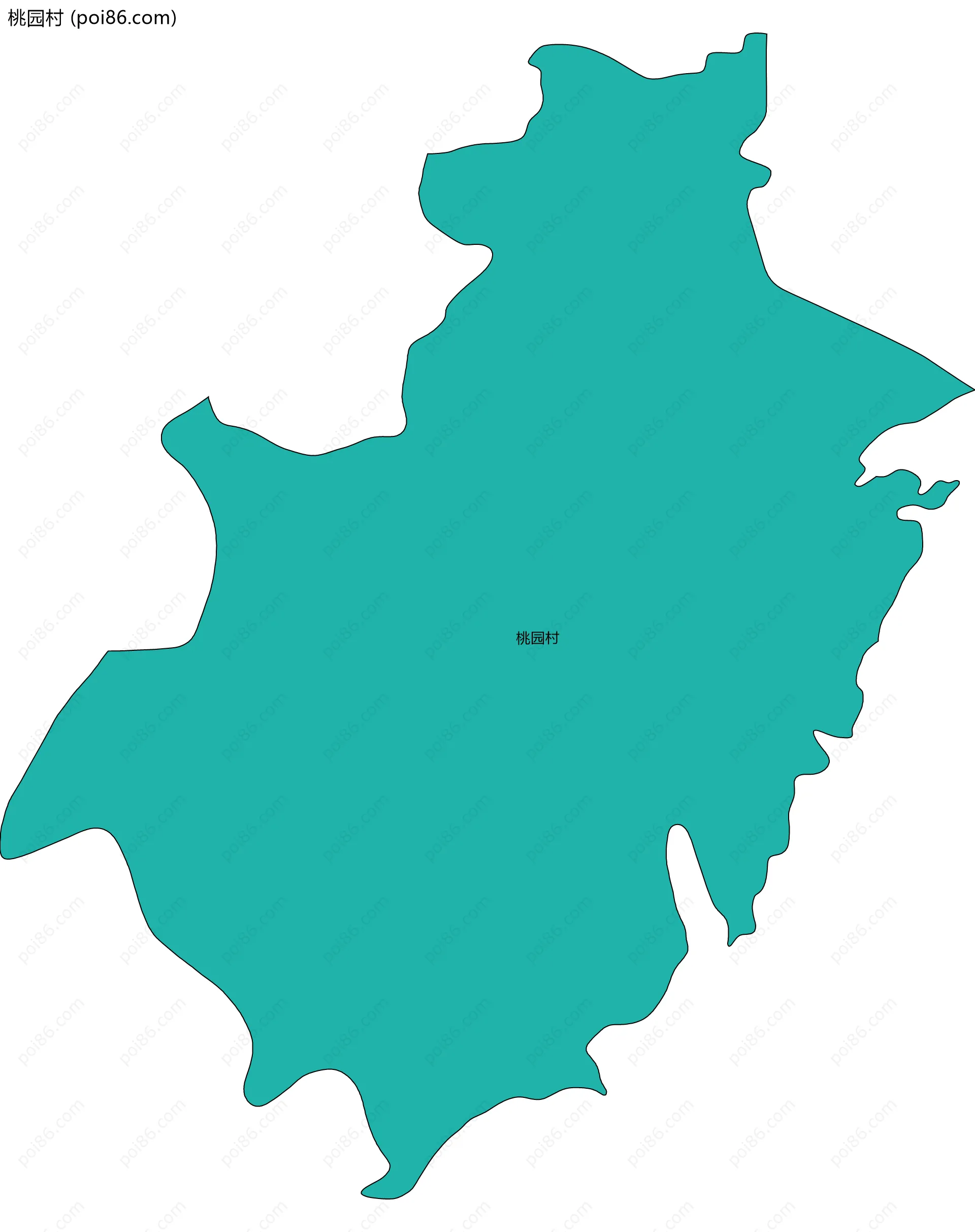 桃园村边界地图