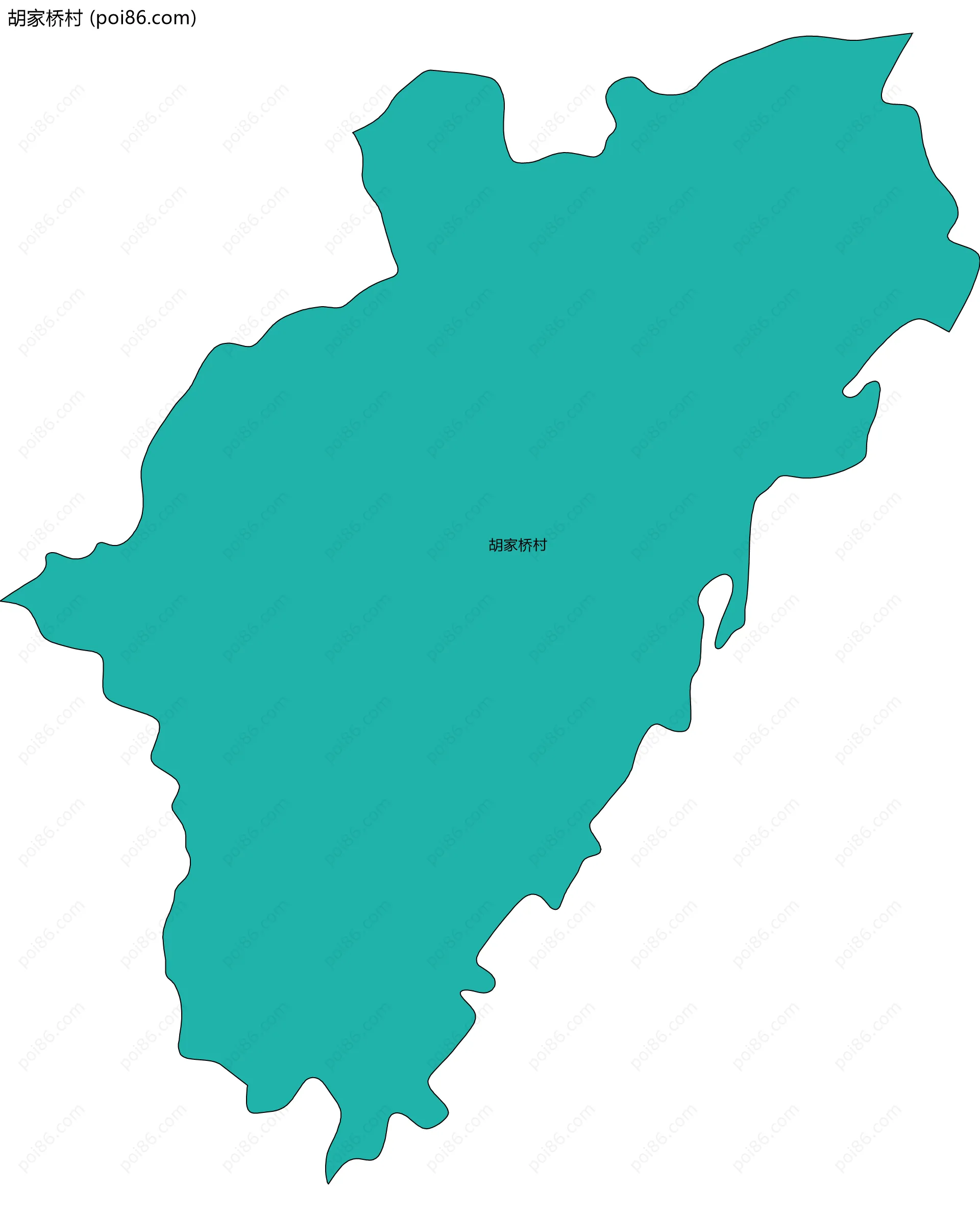 胡家桥村边界地图