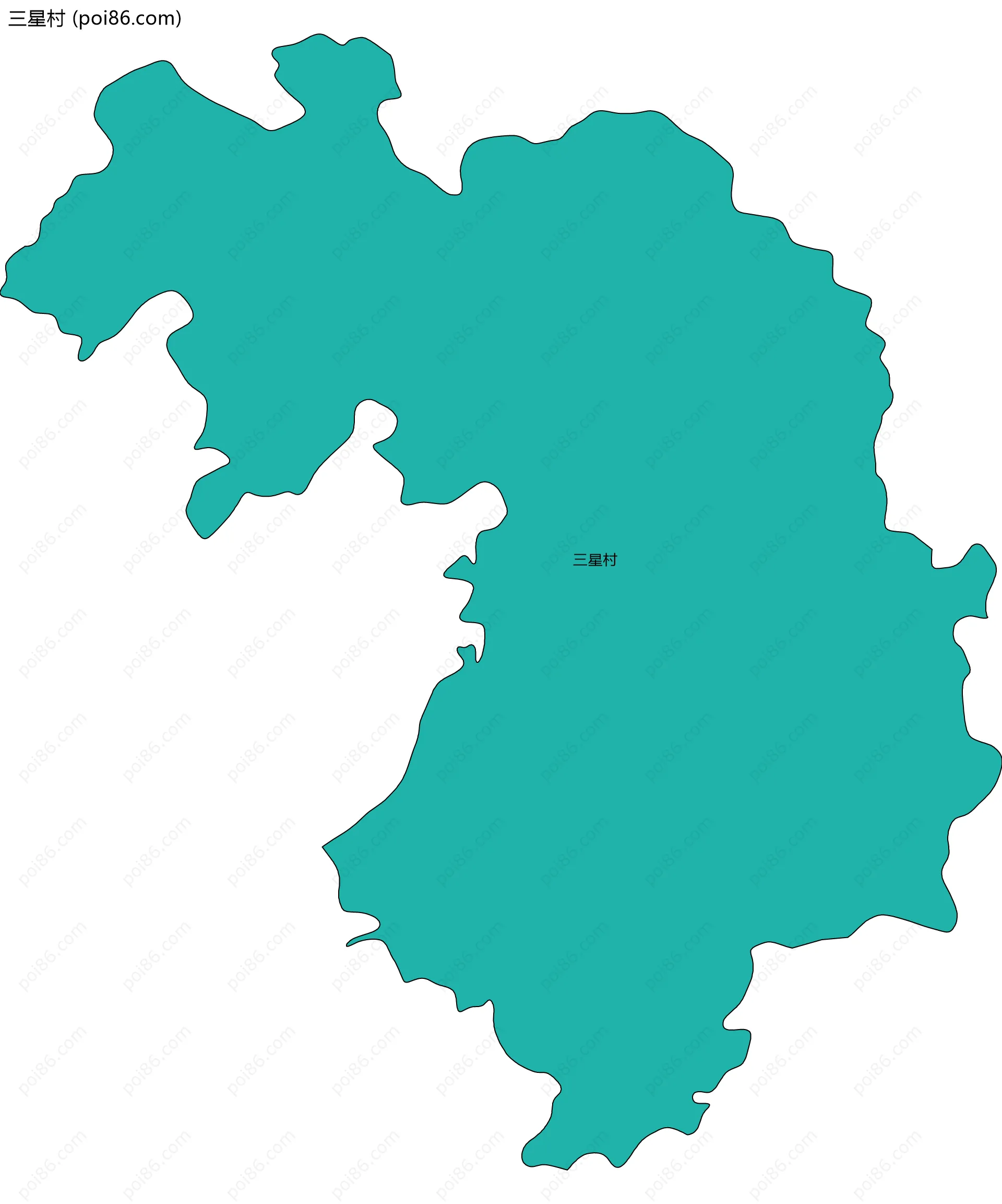 三星村边界地图