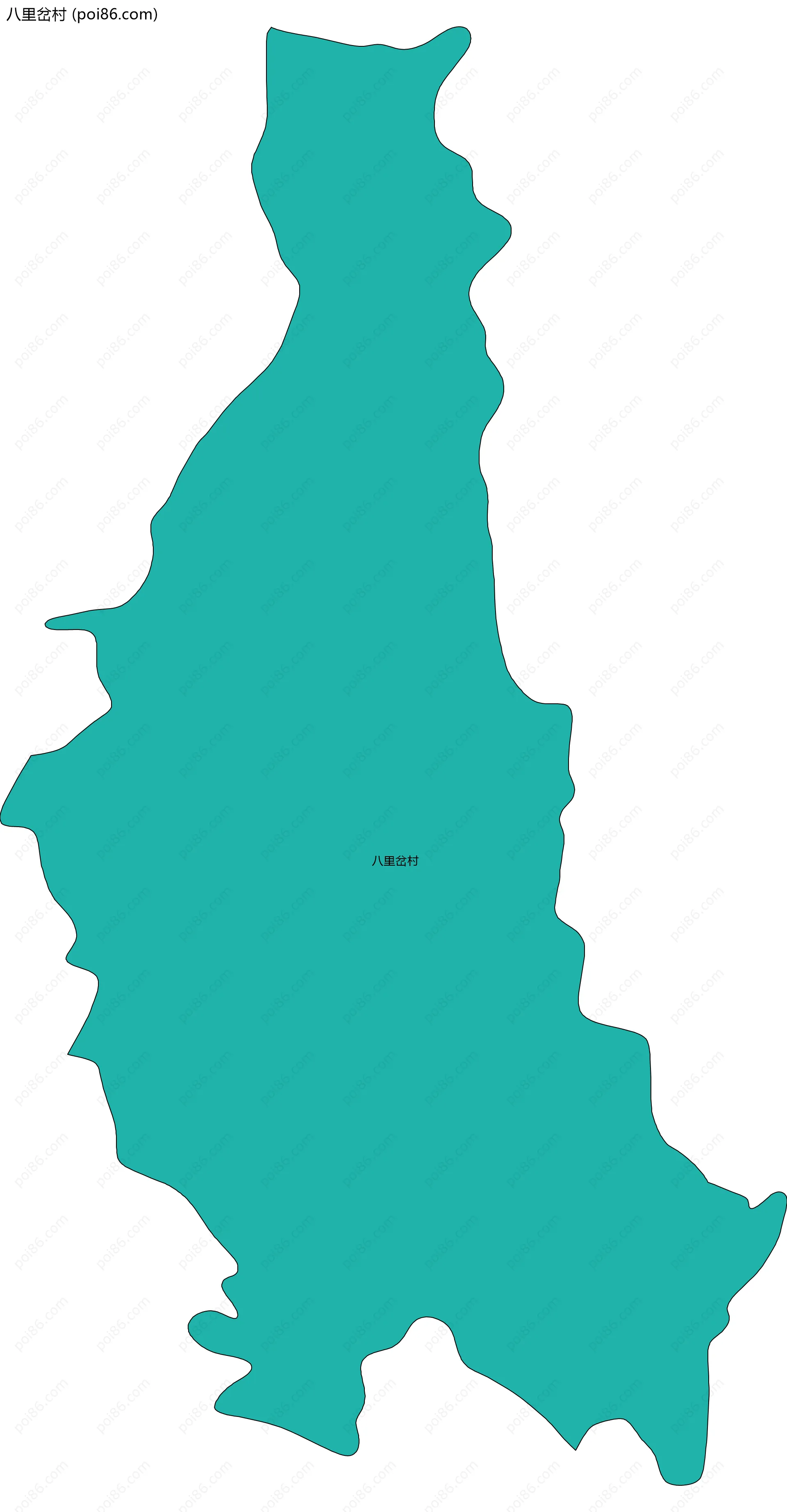 八里岔村边界地图