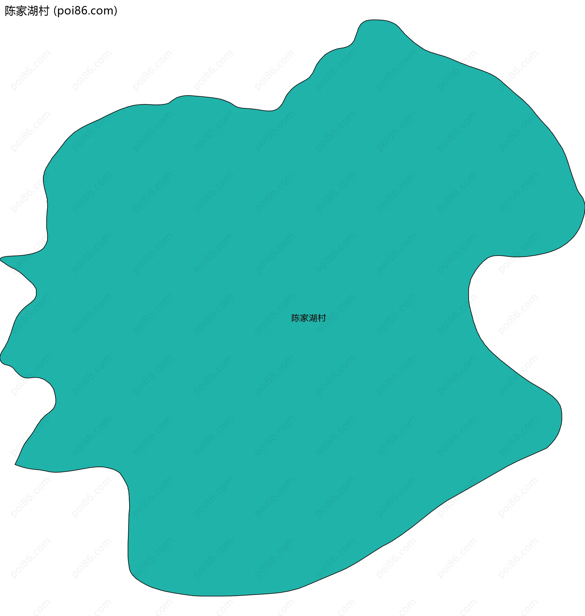 陈家湖村边界地图