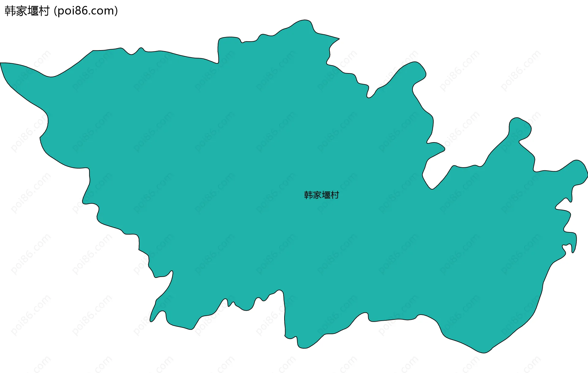 韩家堰村边界地图