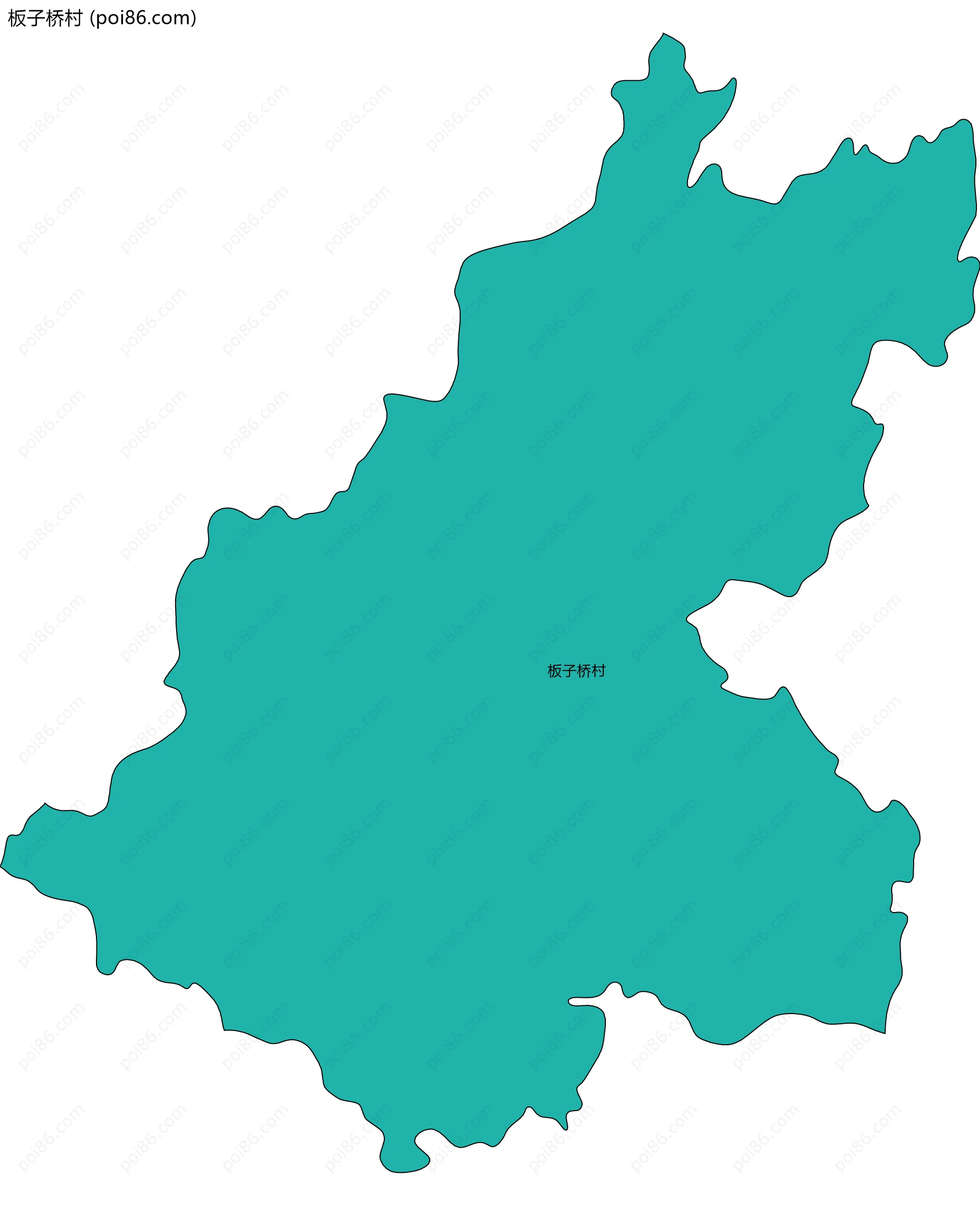 板子桥村边界地图