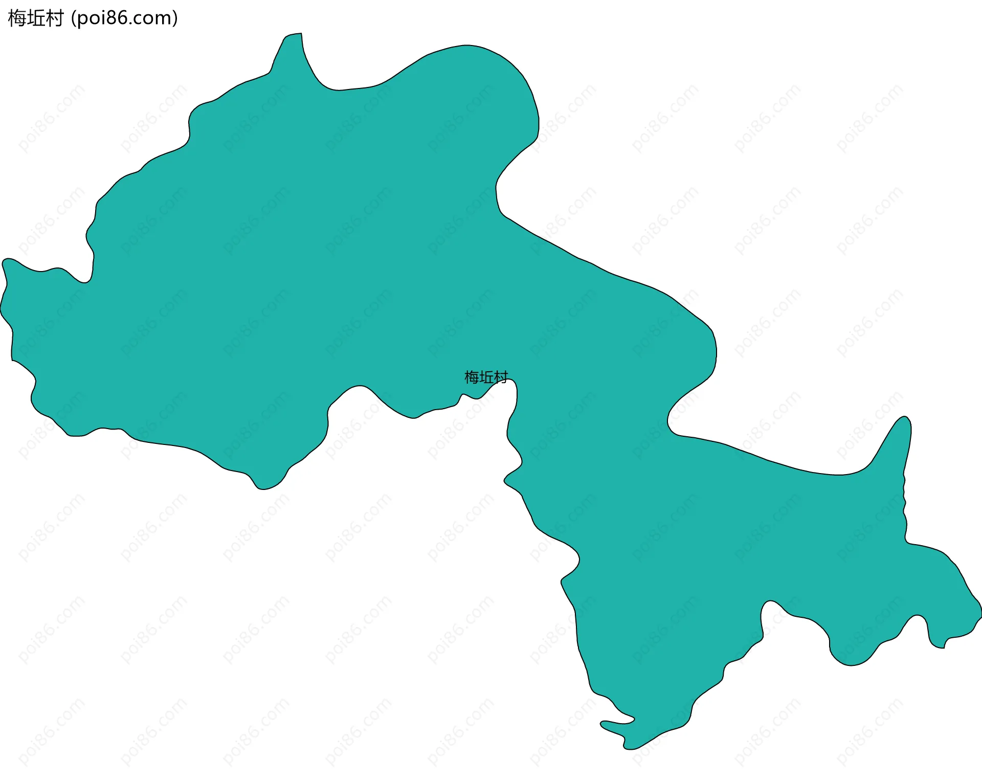 梅坵村边界地图