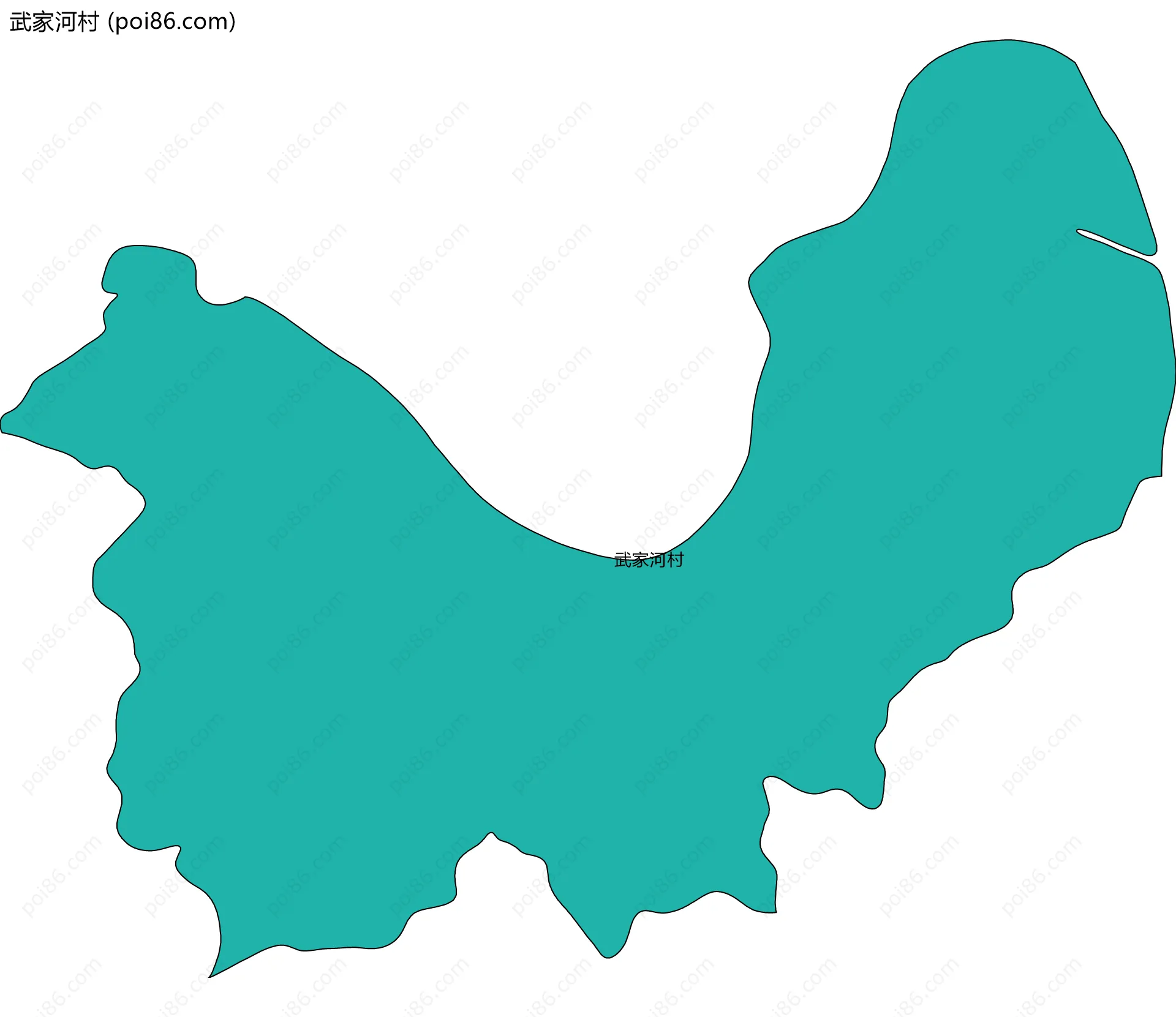 武家河村边界地图