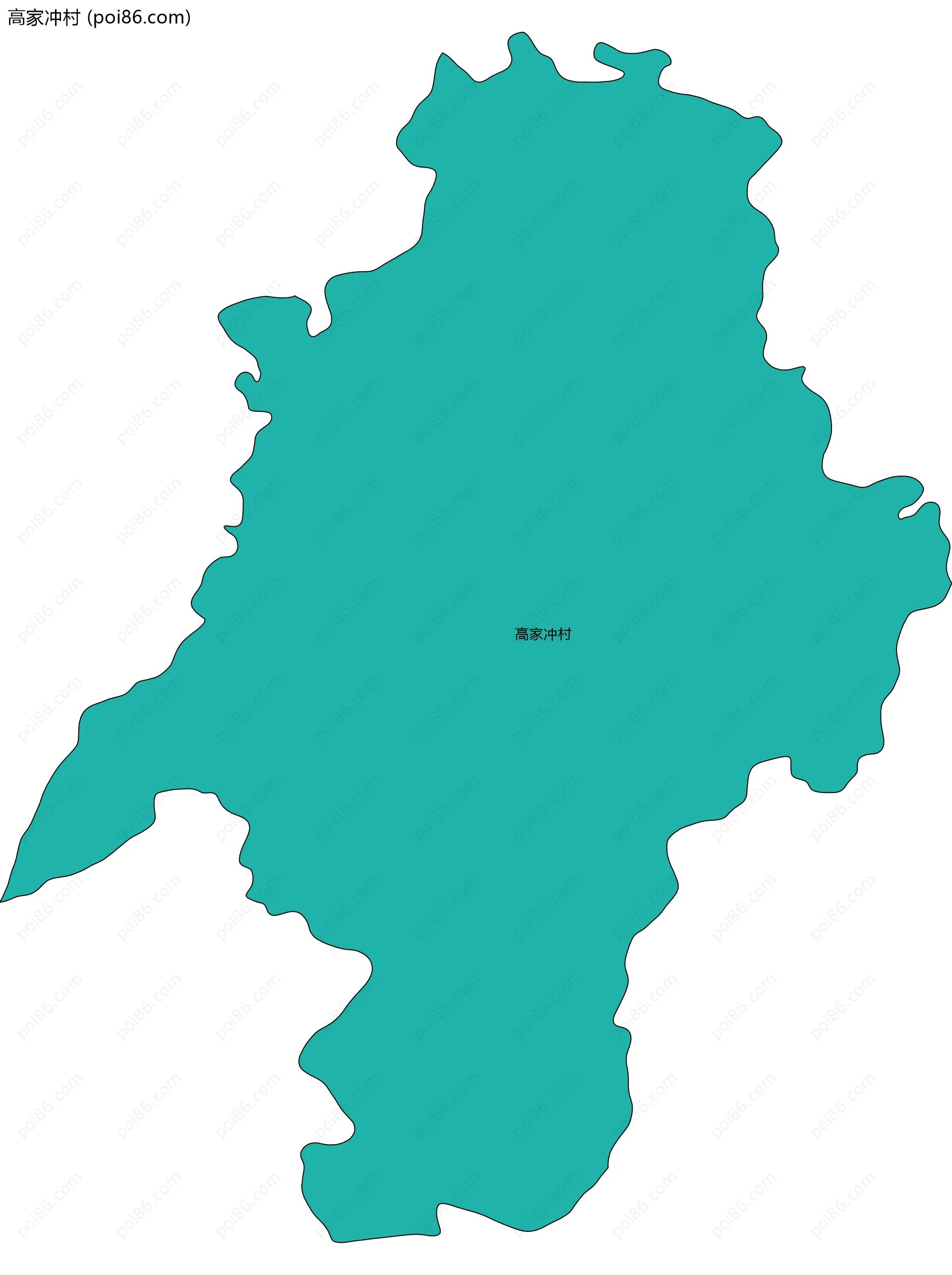 高家冲村边界地图