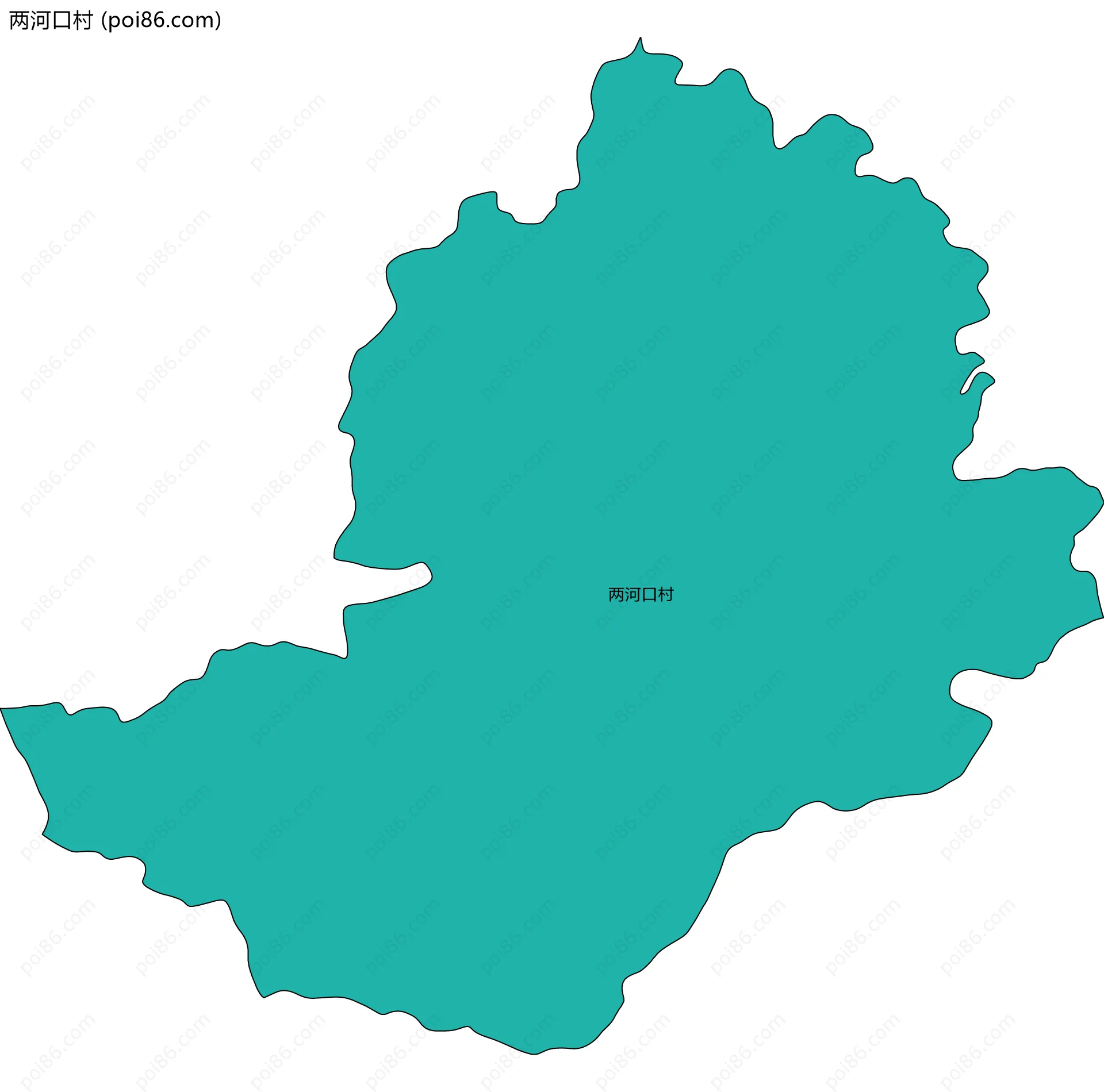 两河口村边界地图