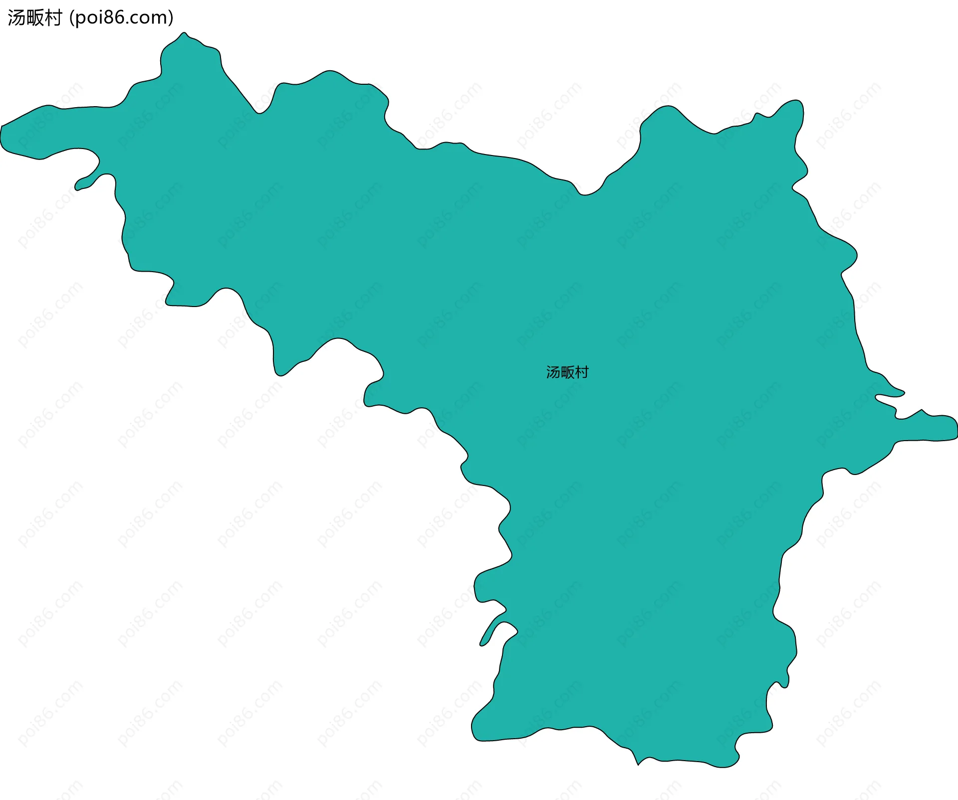 汤畈村边界地图