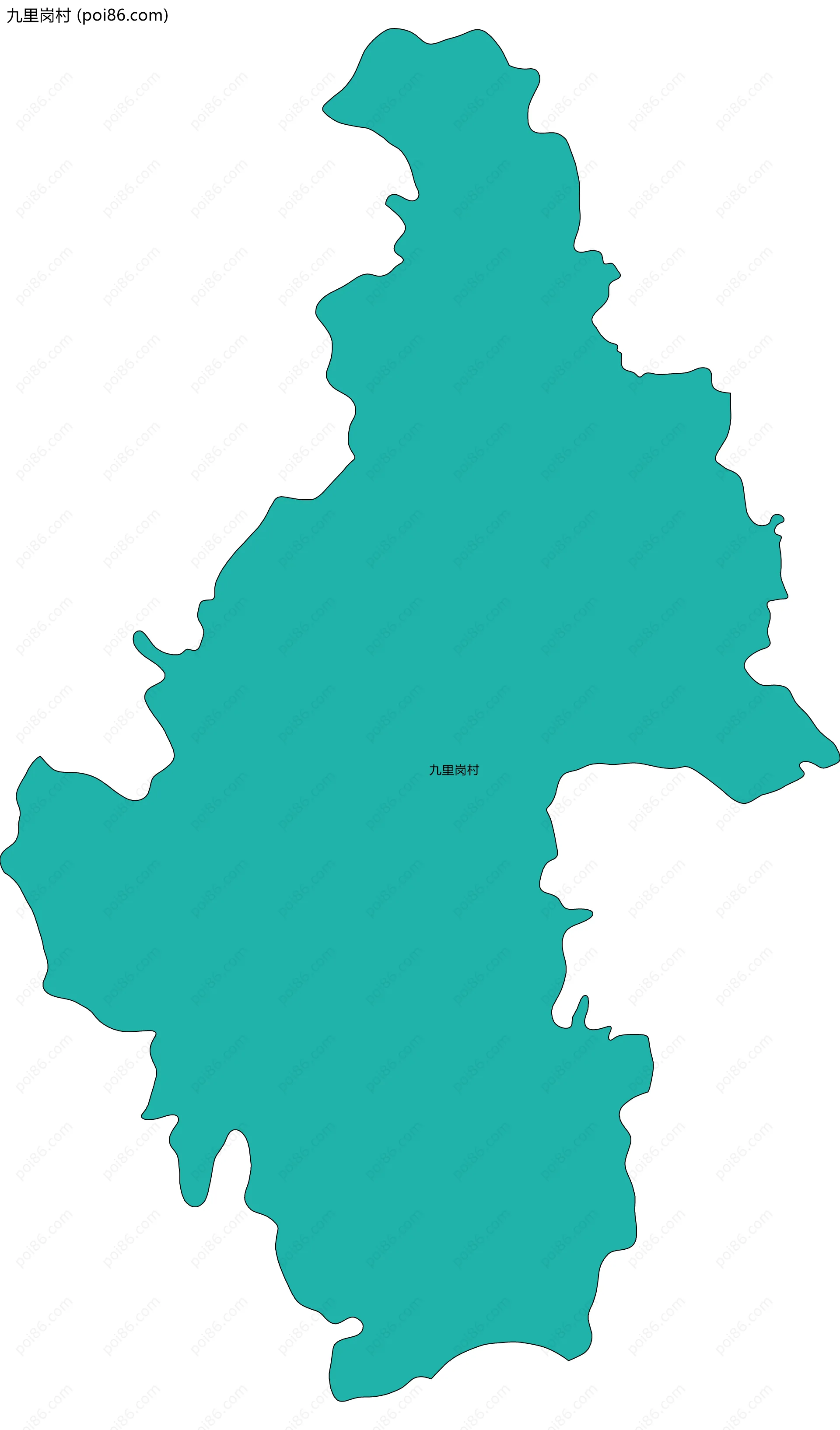 九里岗村边界地图