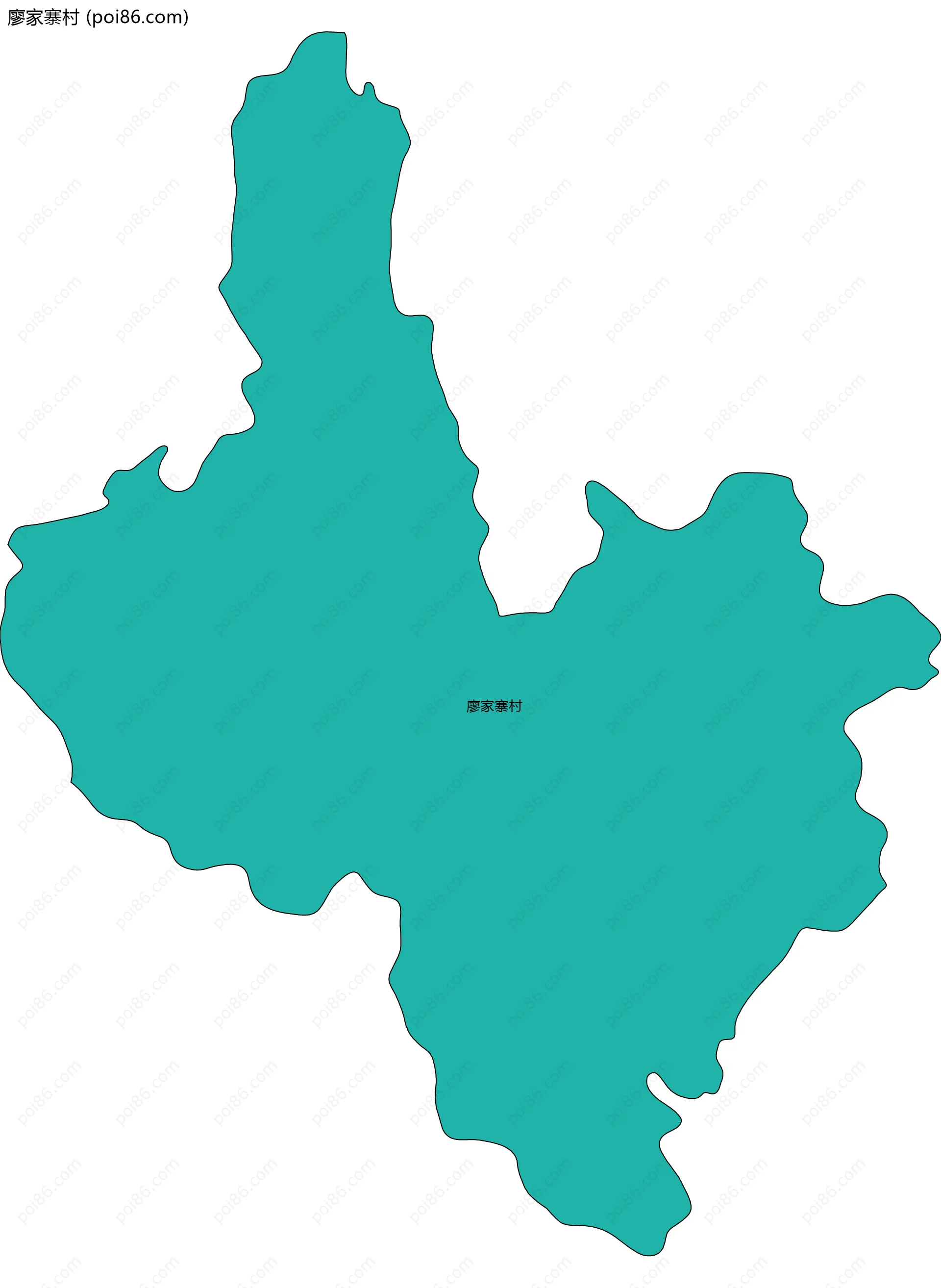 廖家寨村边界地图