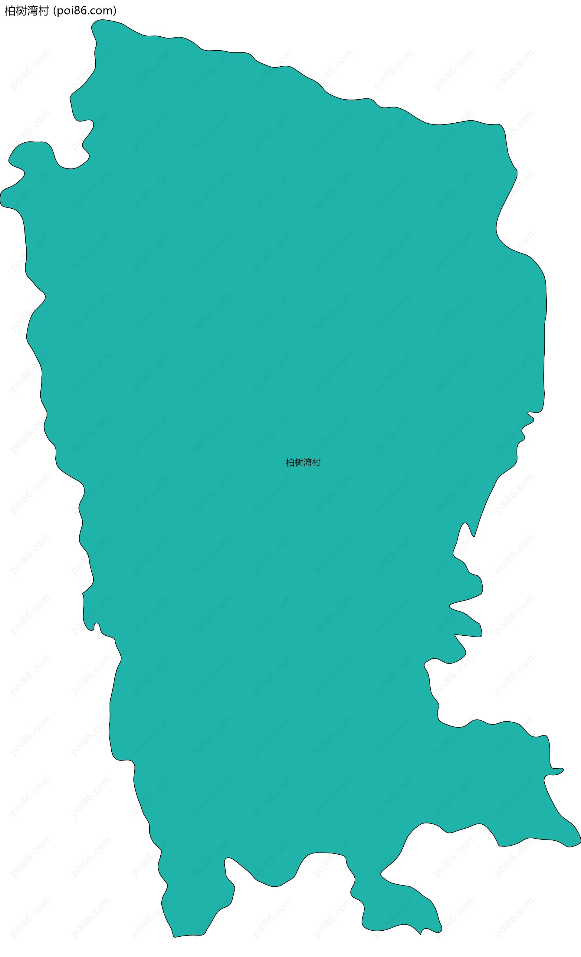 柏树湾村边界地图