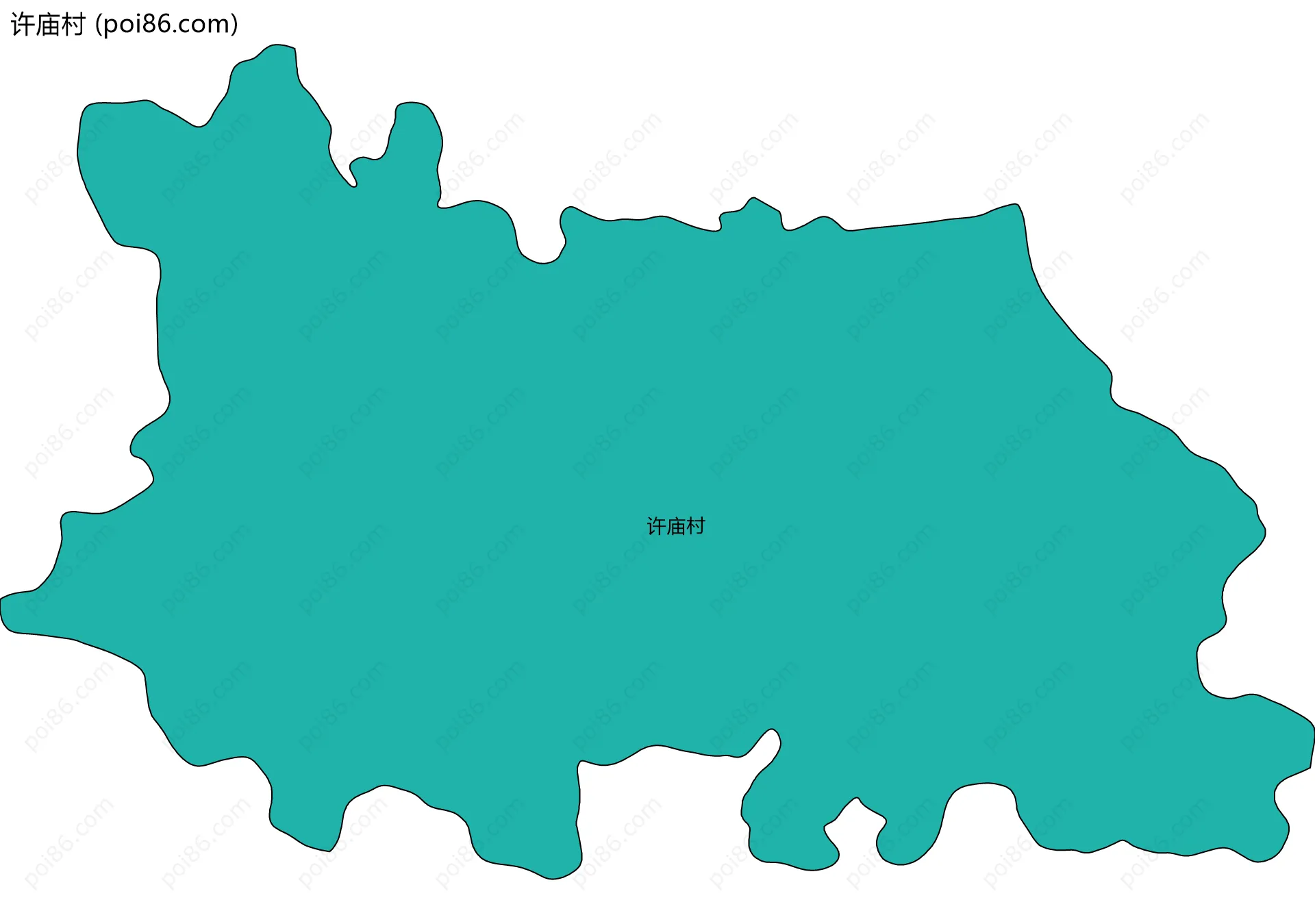 许庙村边界地图