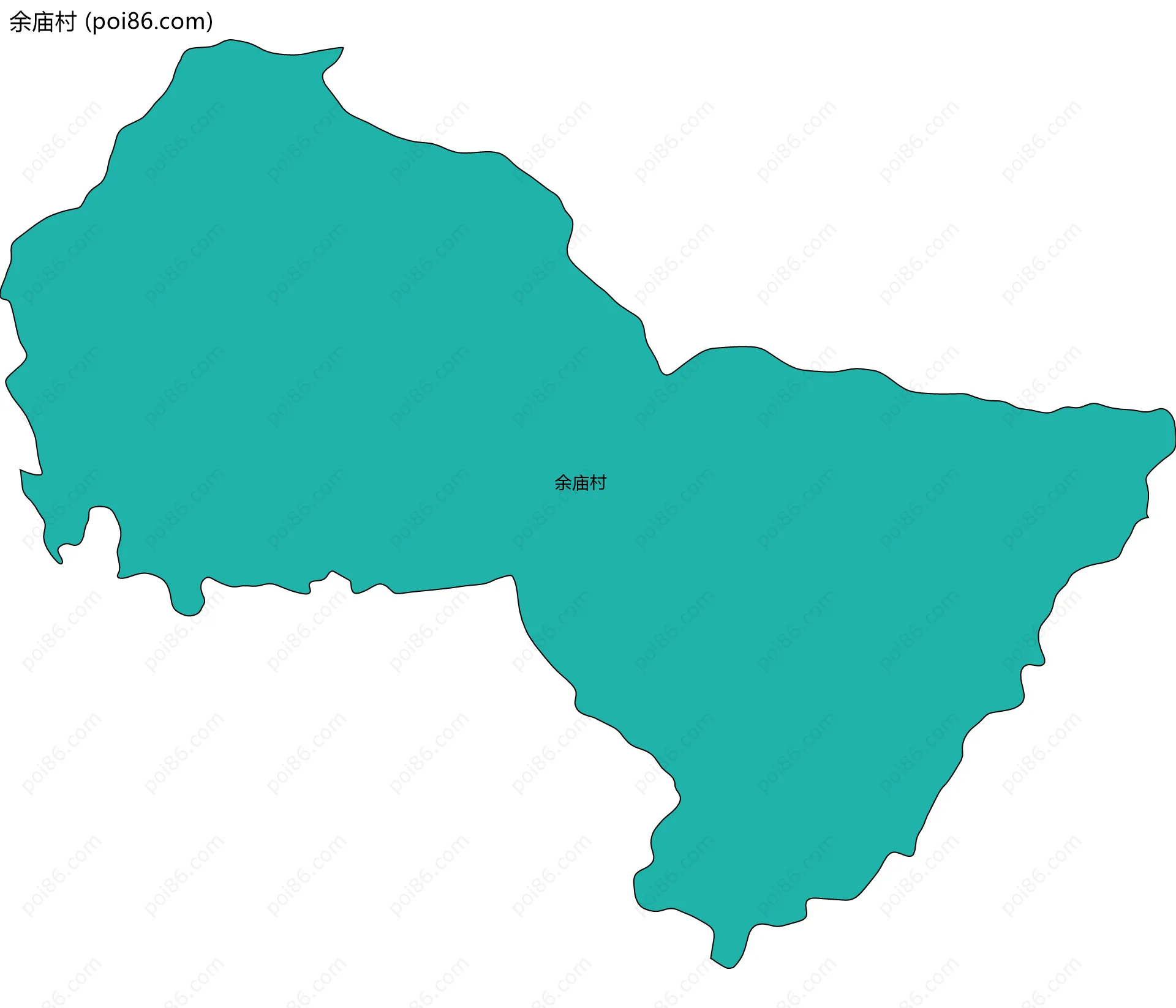 余庙村边界地图