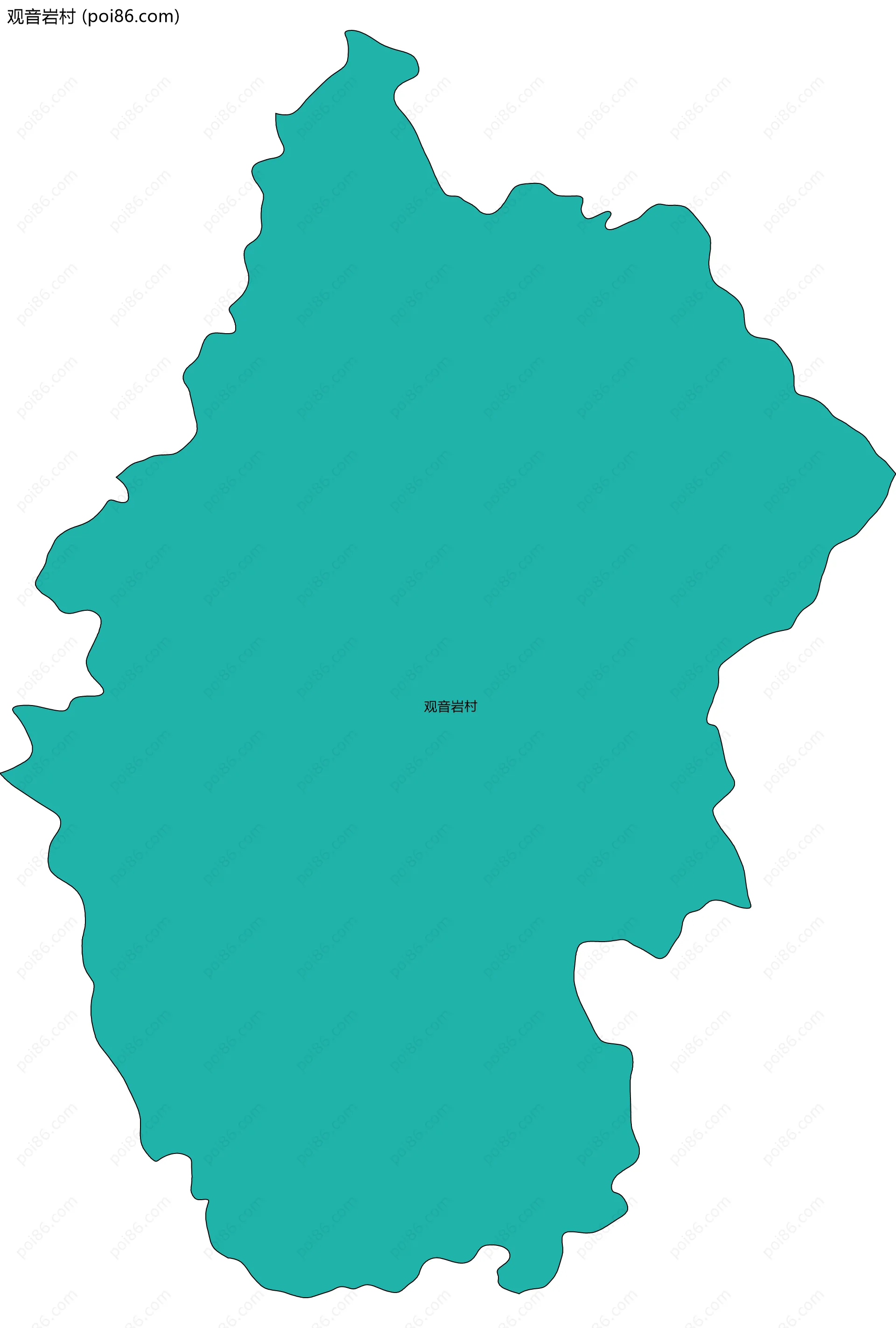 观音岩村边界地图