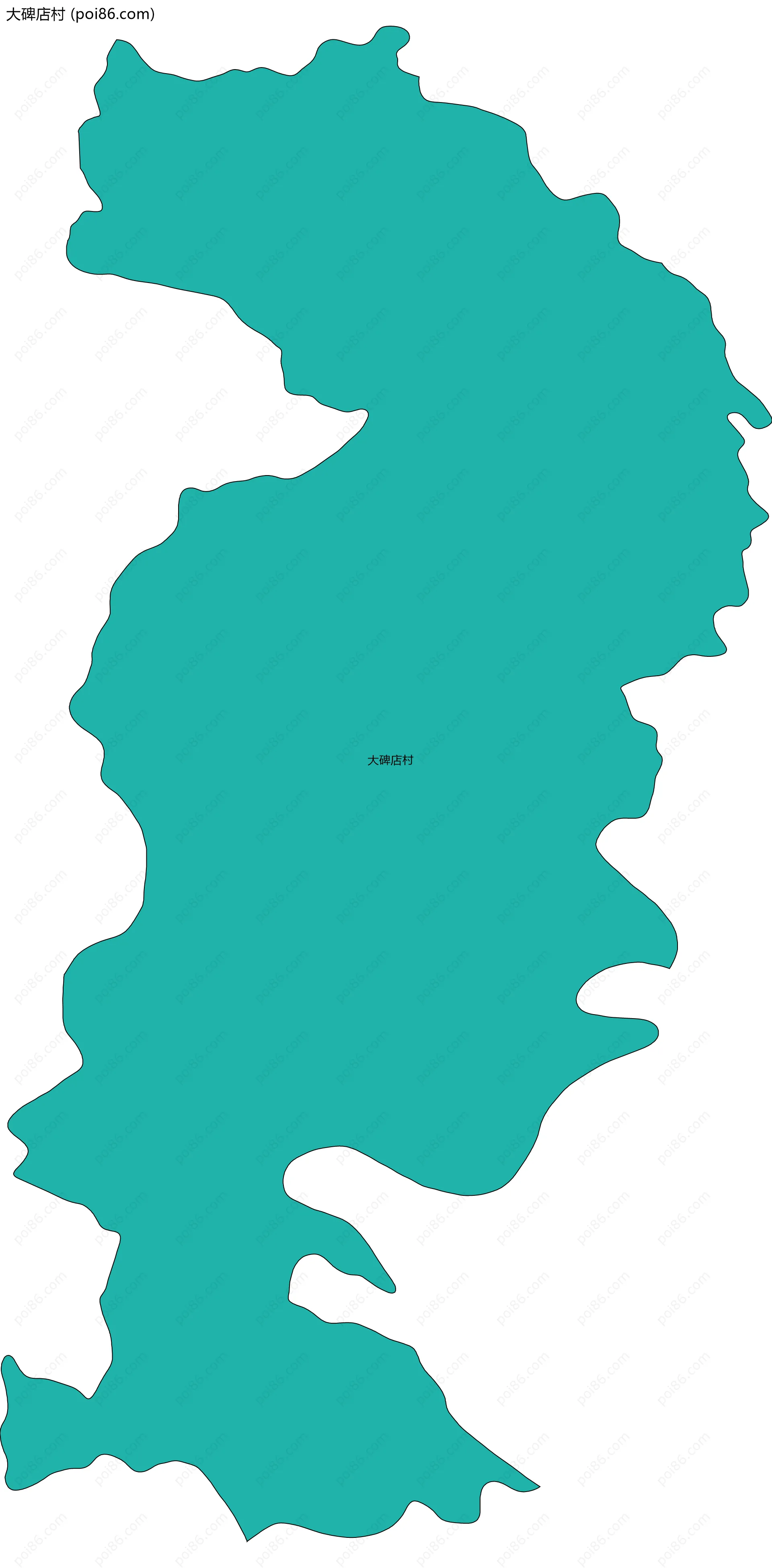 大碑店村边界地图