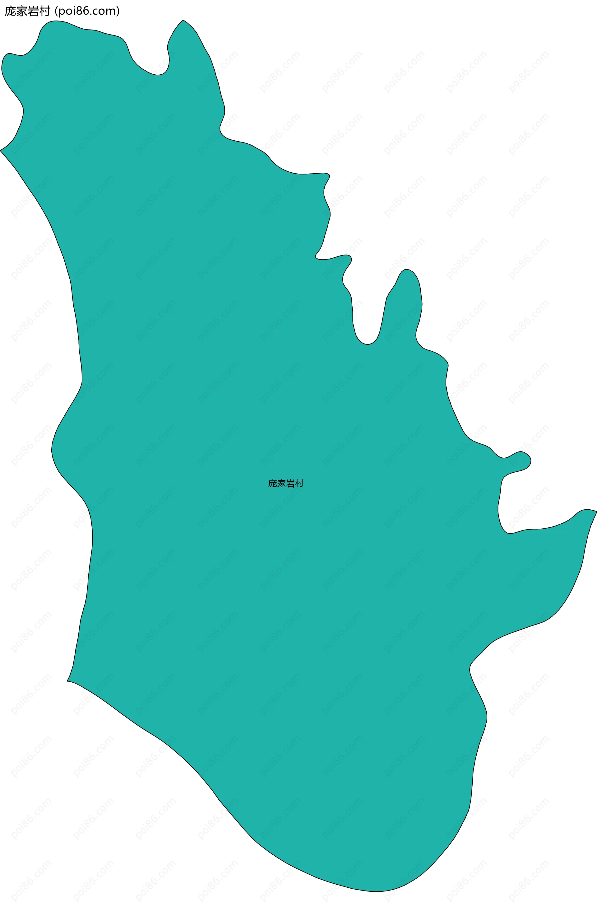 庞家岩村边界地图