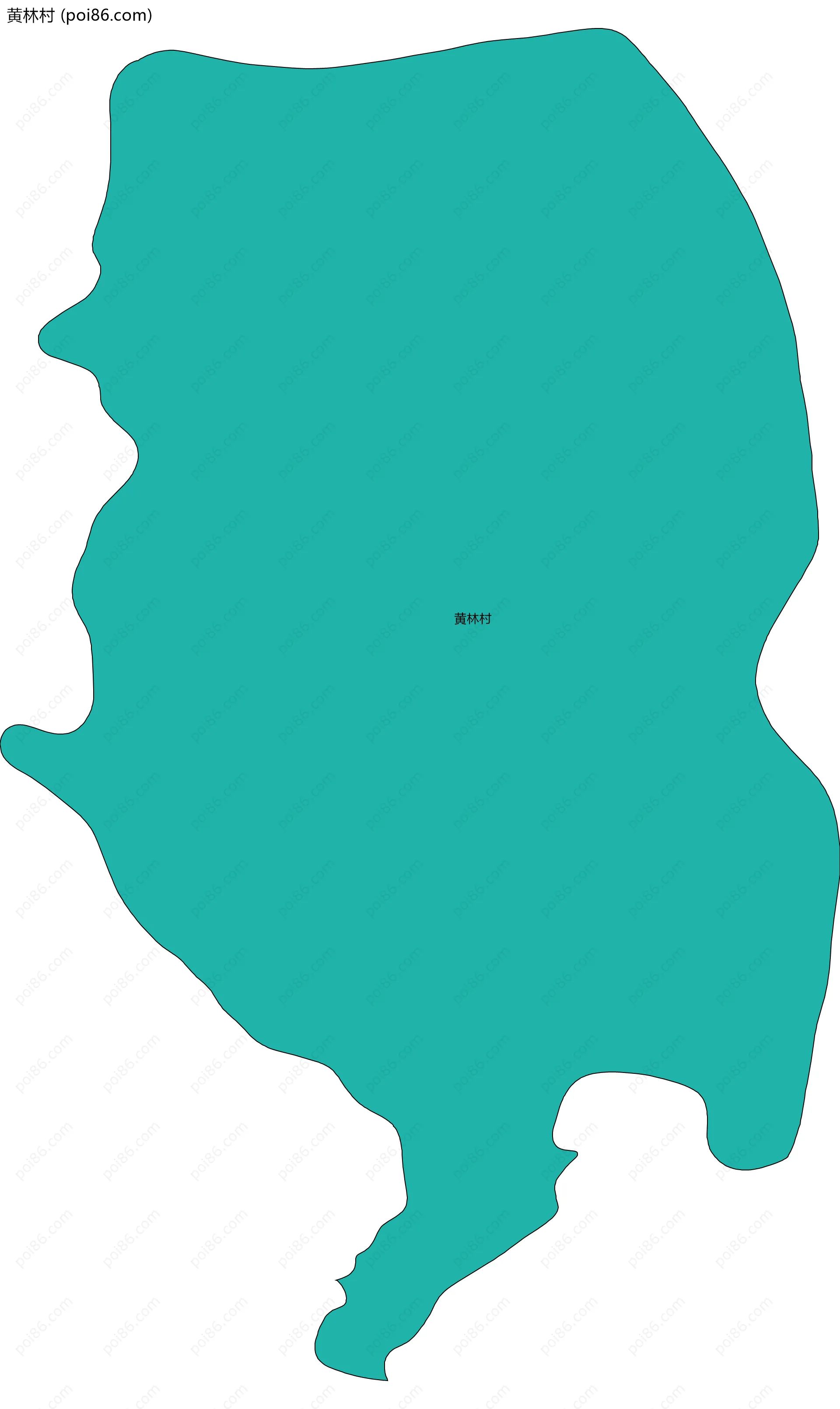 黄林村边界地图