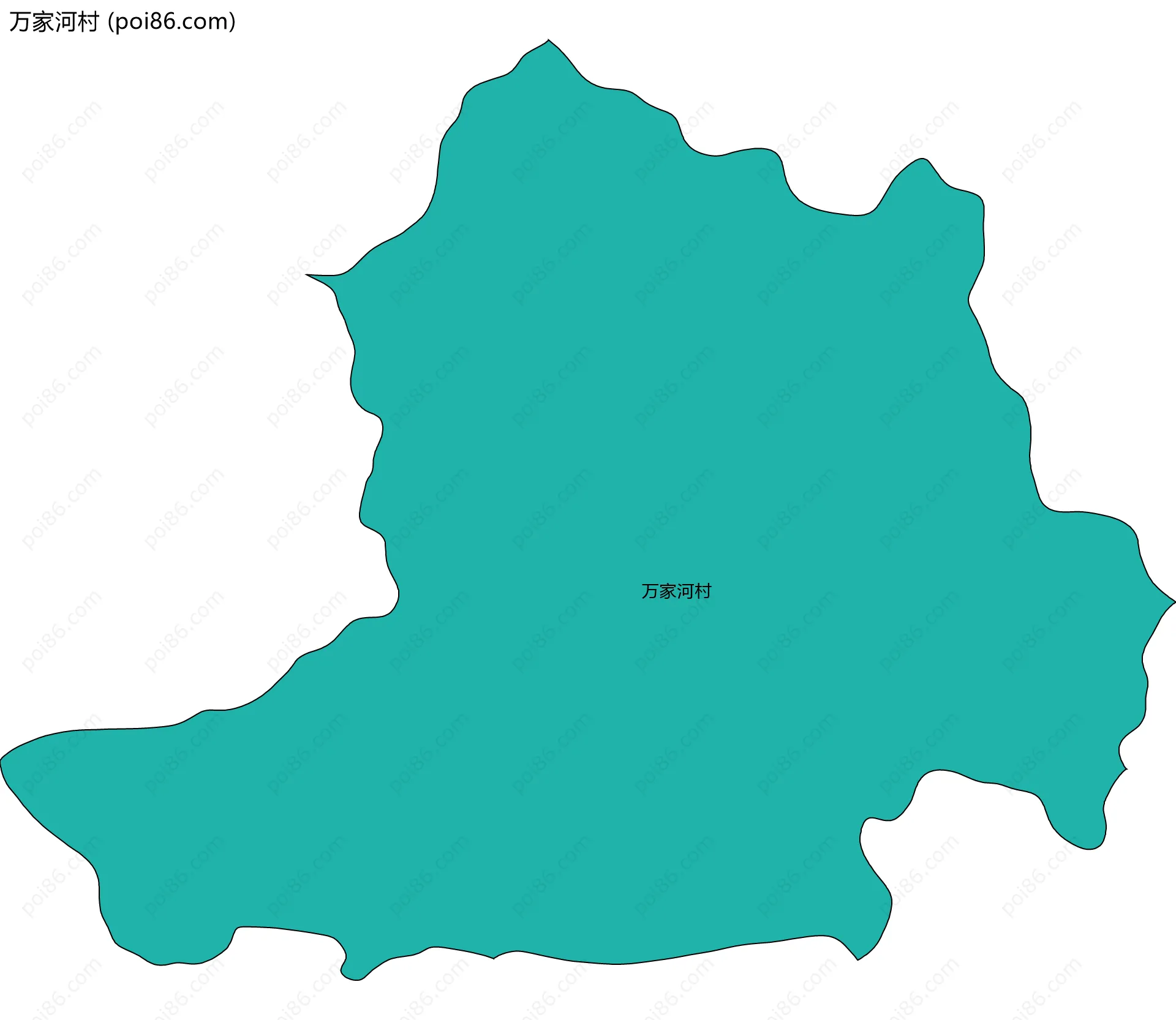 万家河村边界地图