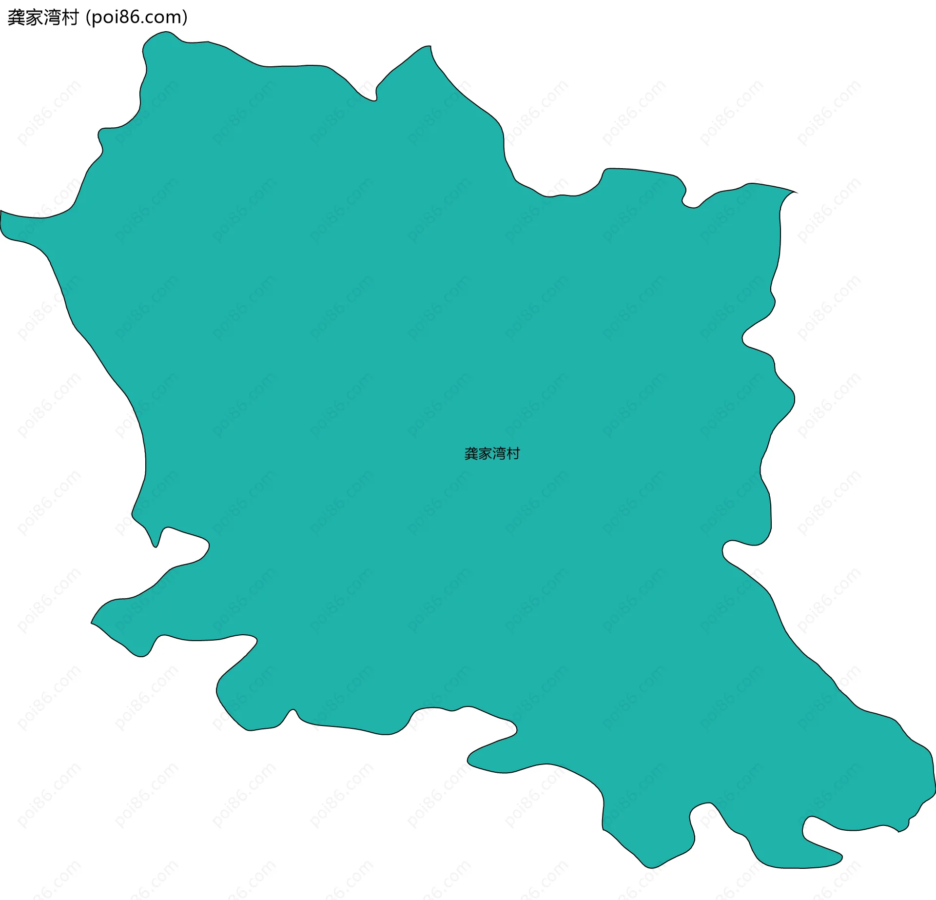 龚家湾村边界地图