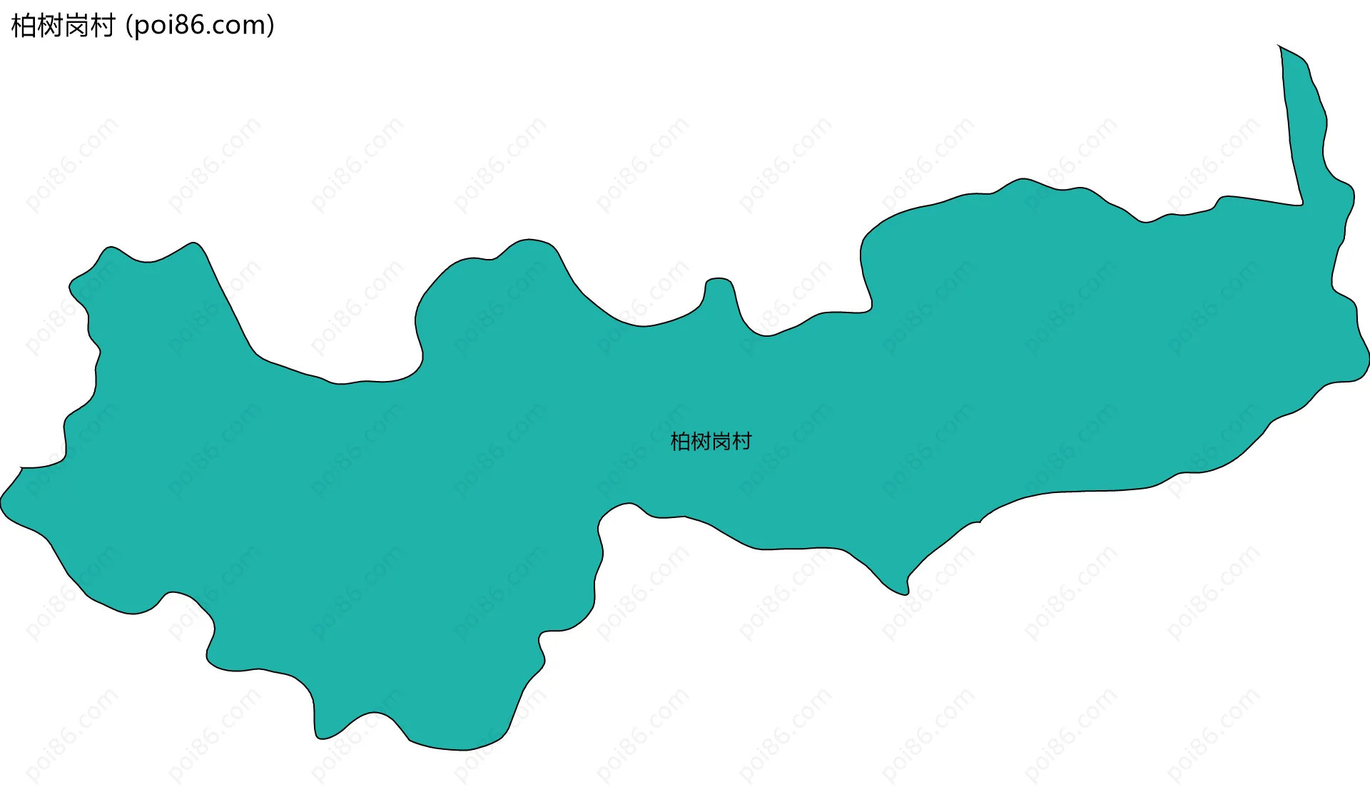 柏树岗村边界地图