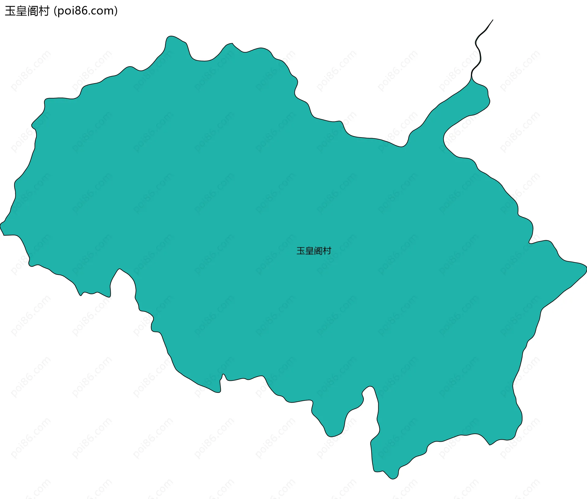 玉皇阁村边界地图