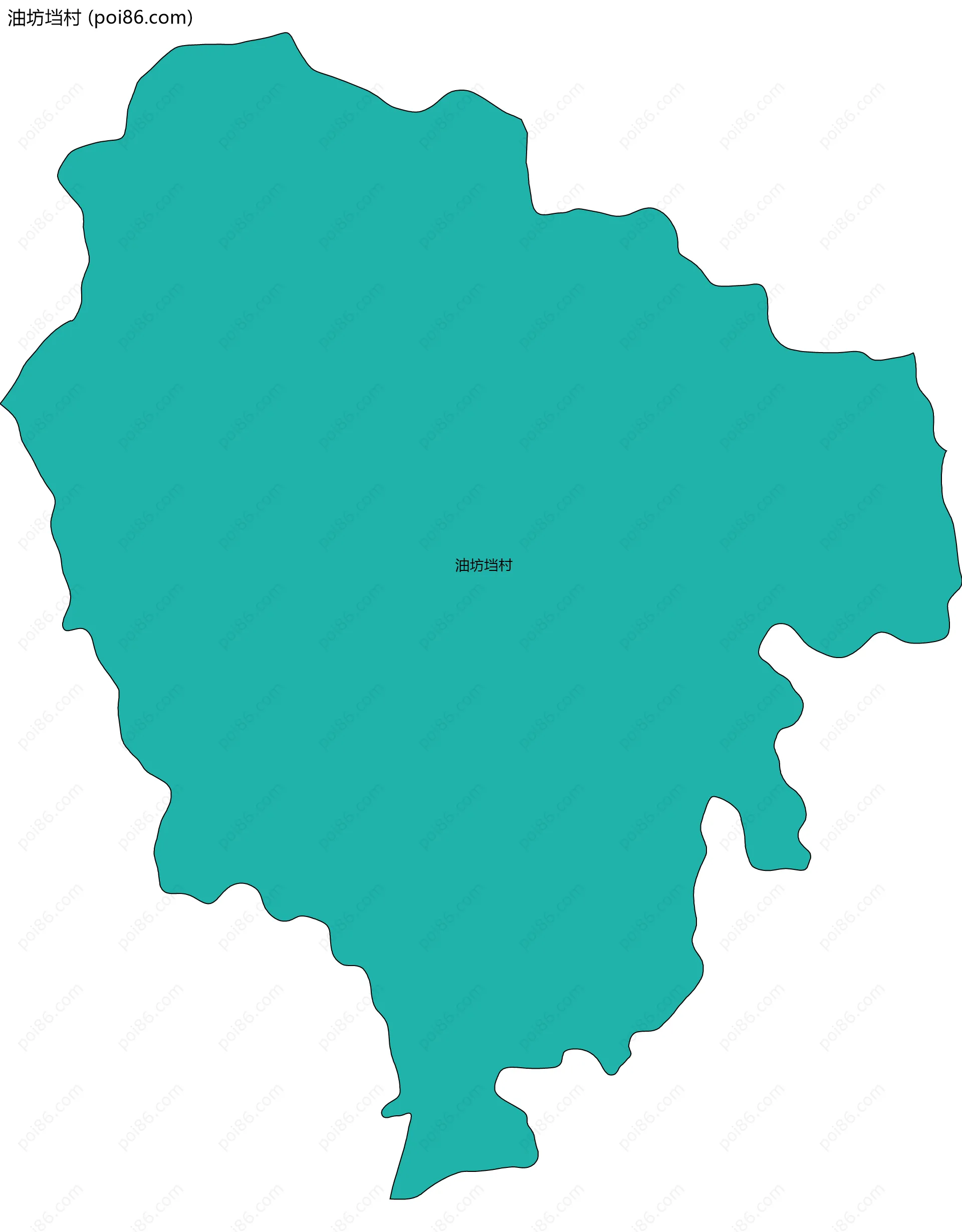 油坊垱村边界地图