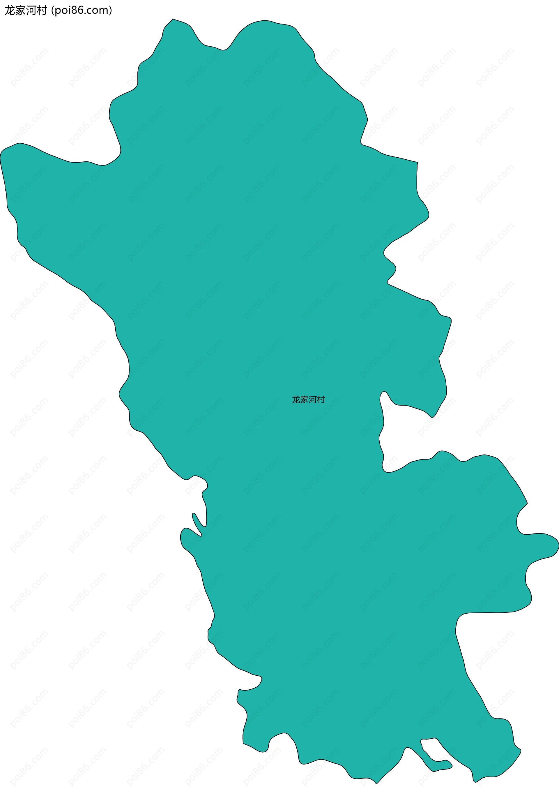 龙家河村边界地图