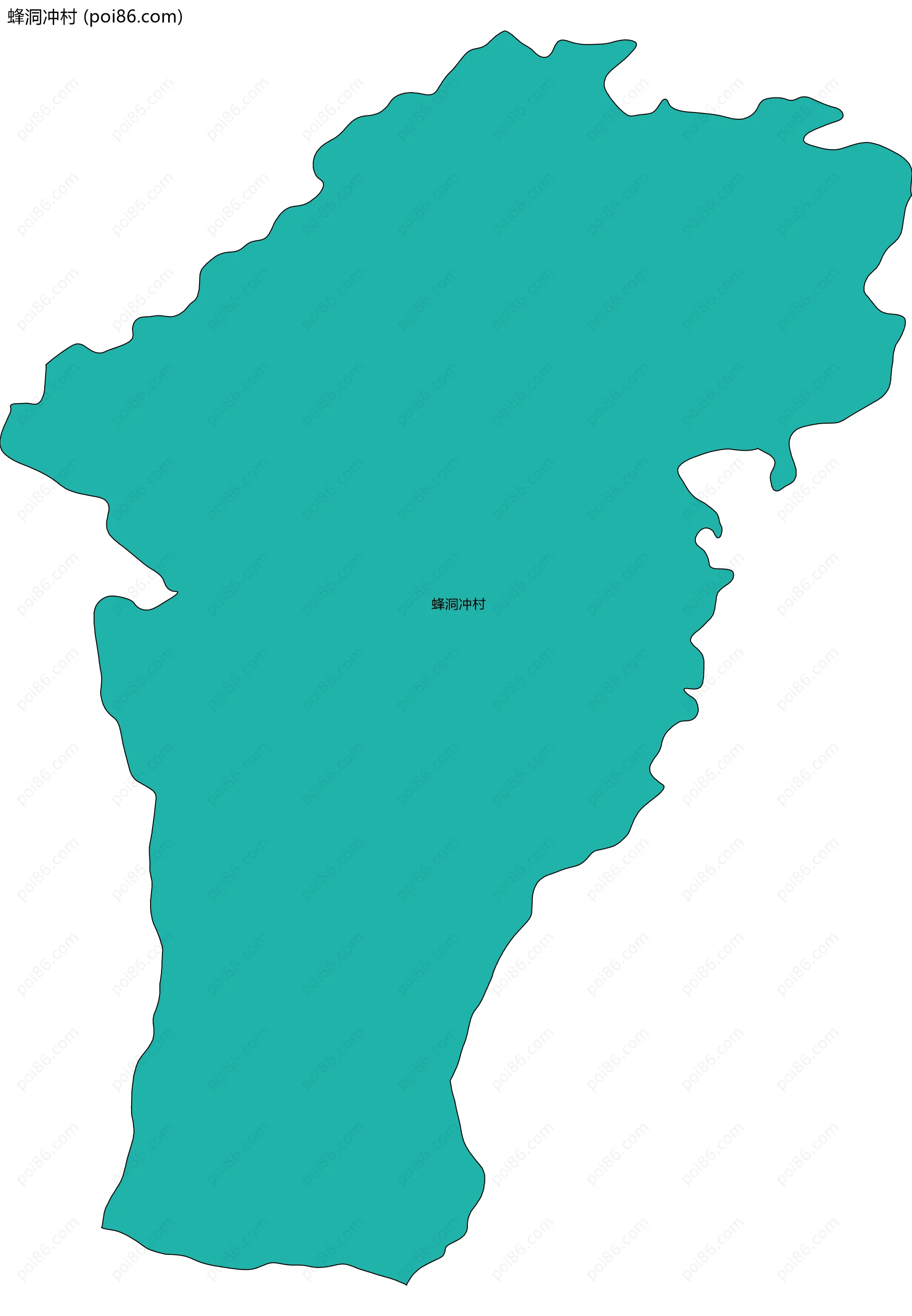 蜂洞冲村边界地图