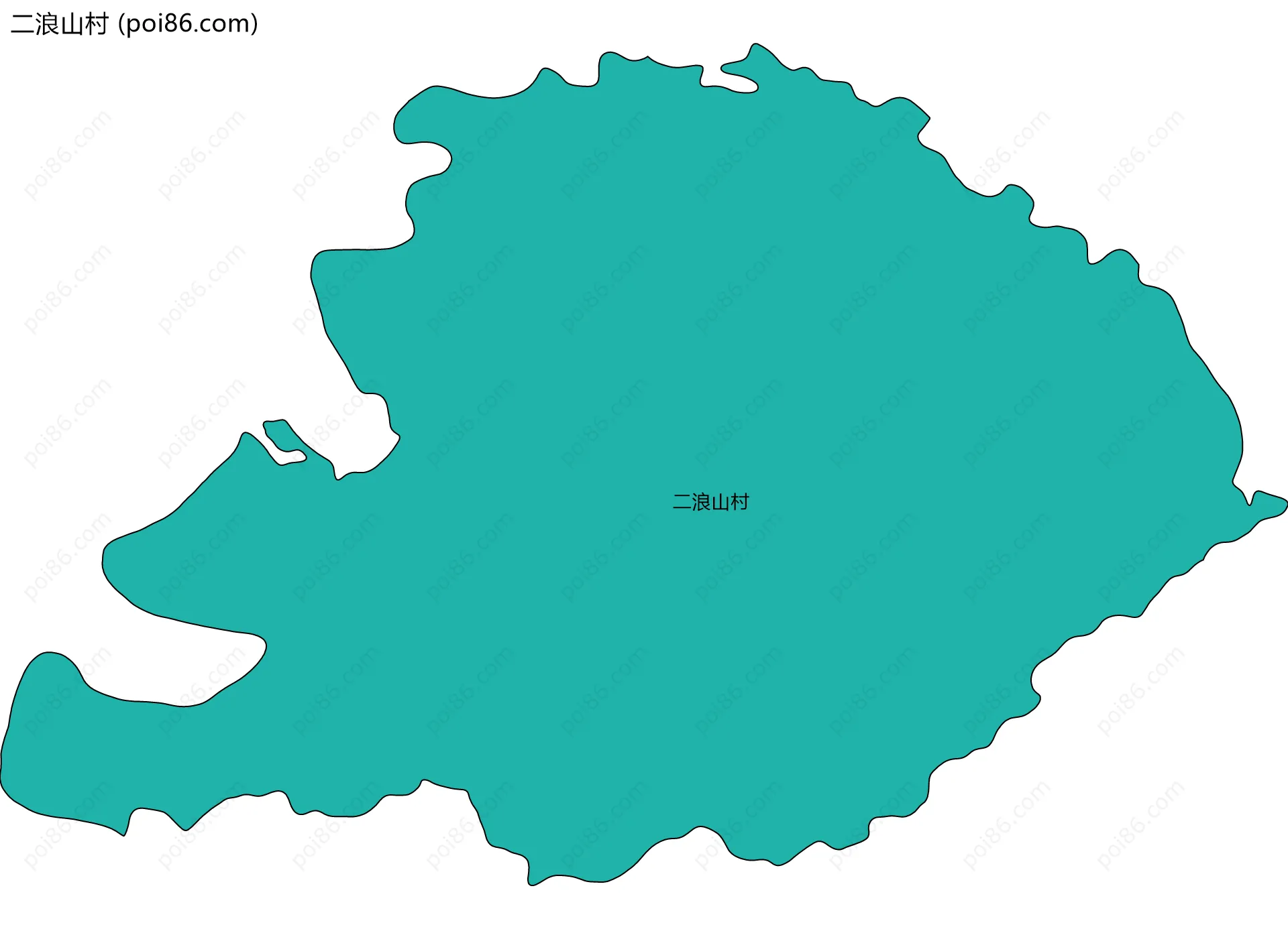 二浪山村边界地图