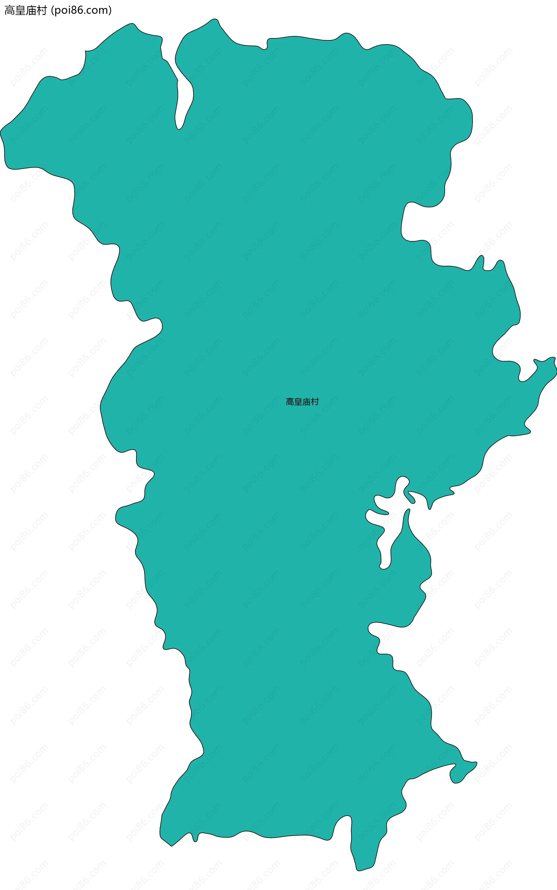 高皇庙村边界地图