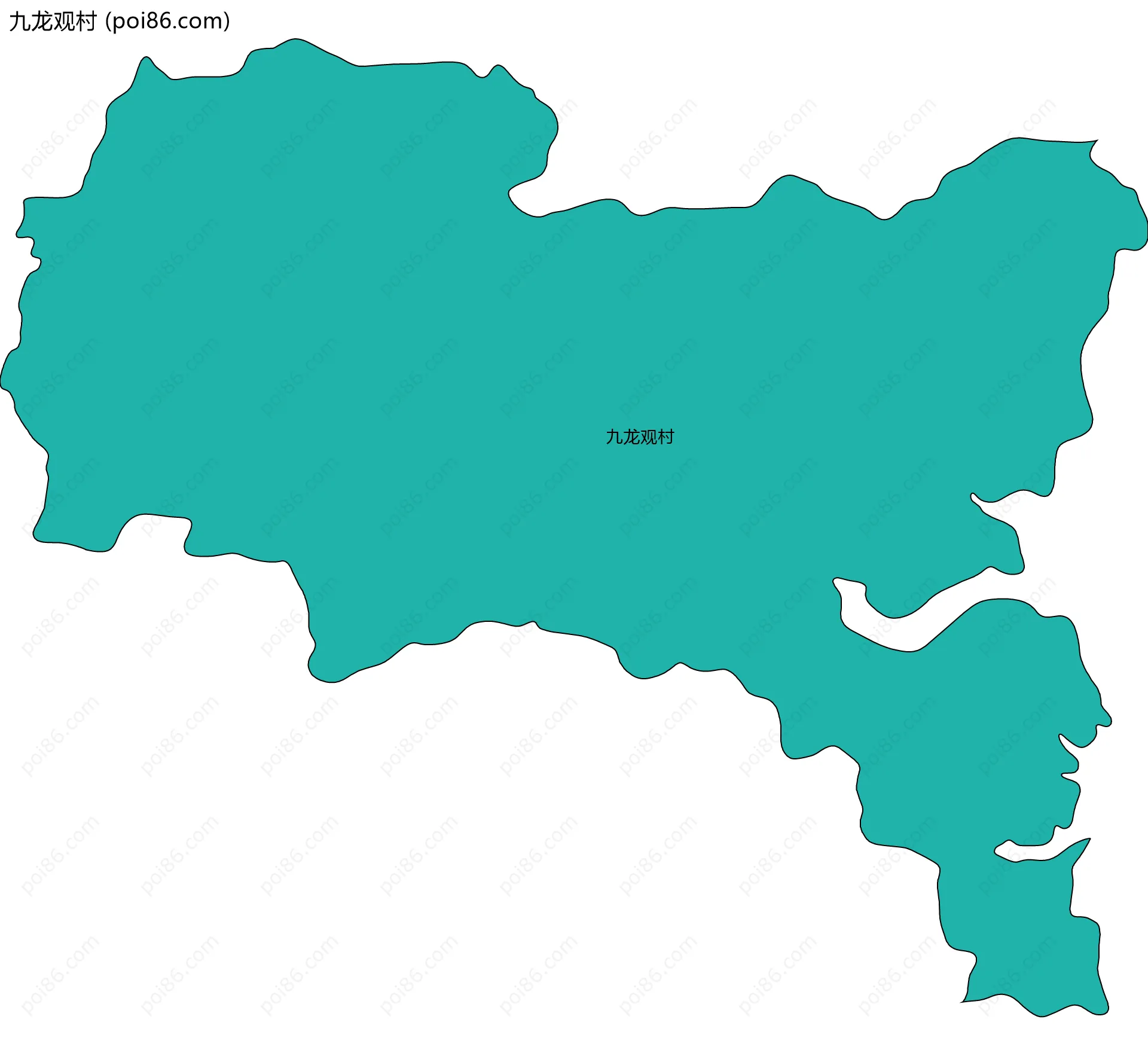 九龙观村边界地图