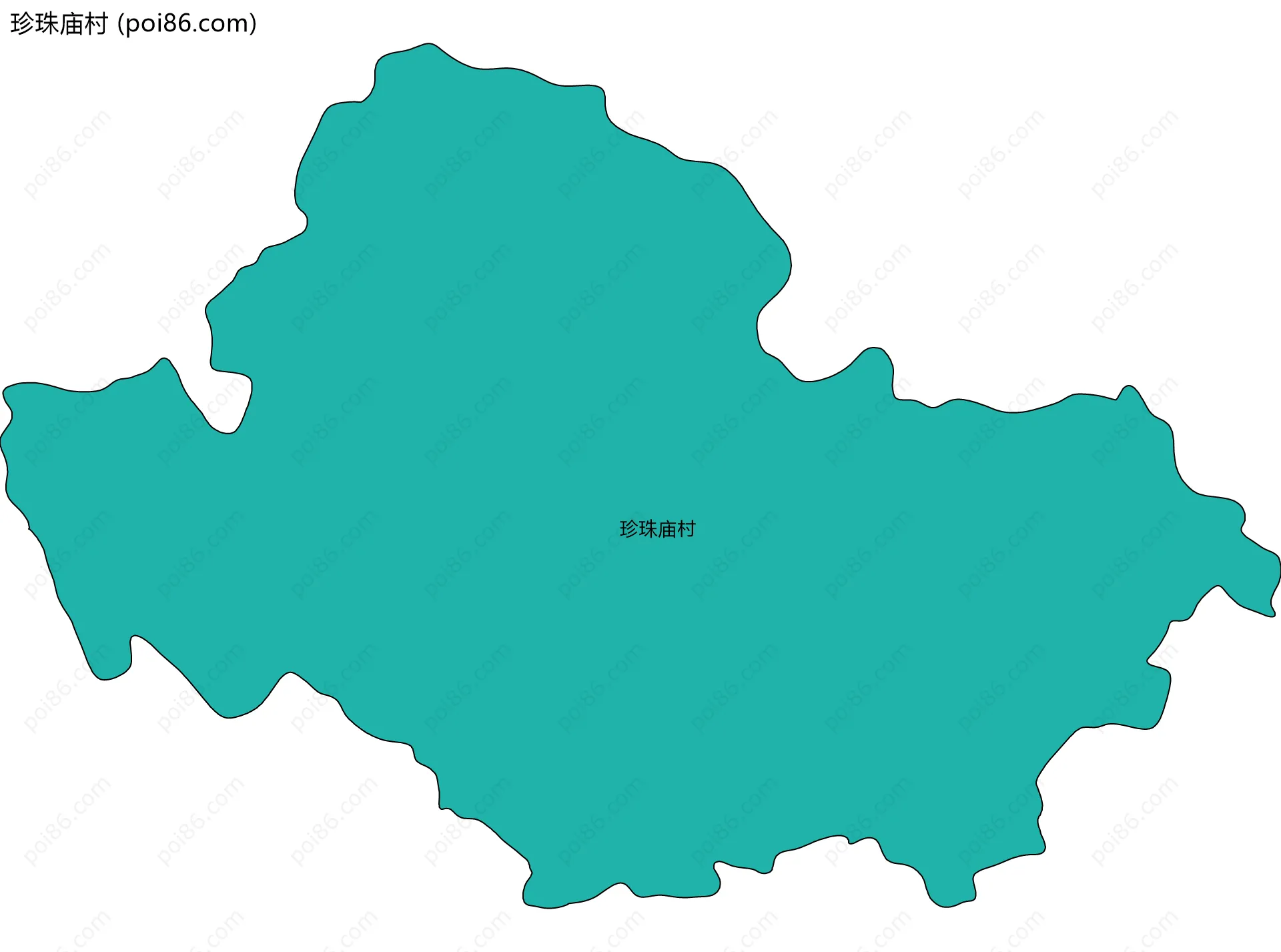 珍珠庙村边界地图