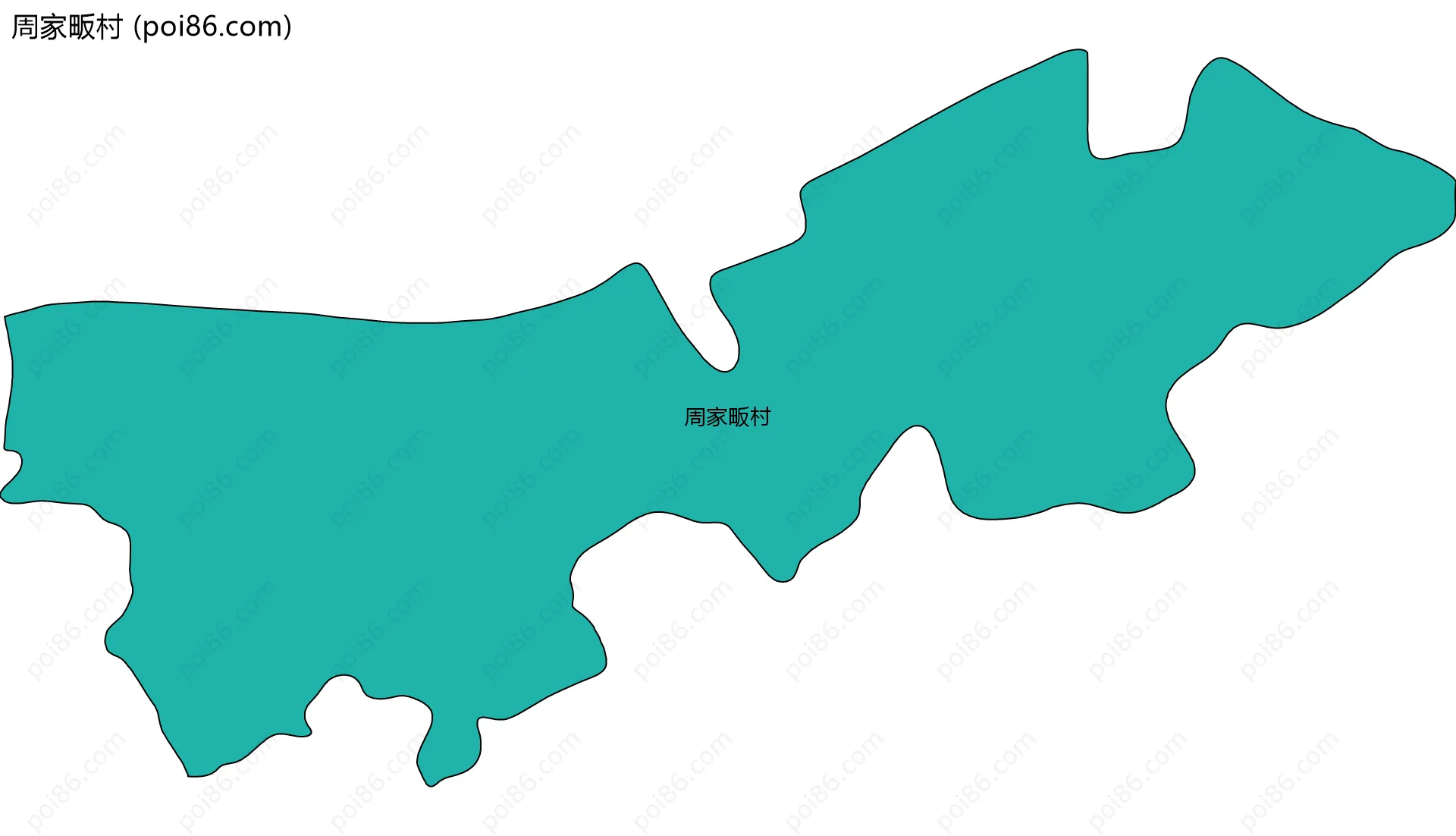 周家畈村边界地图